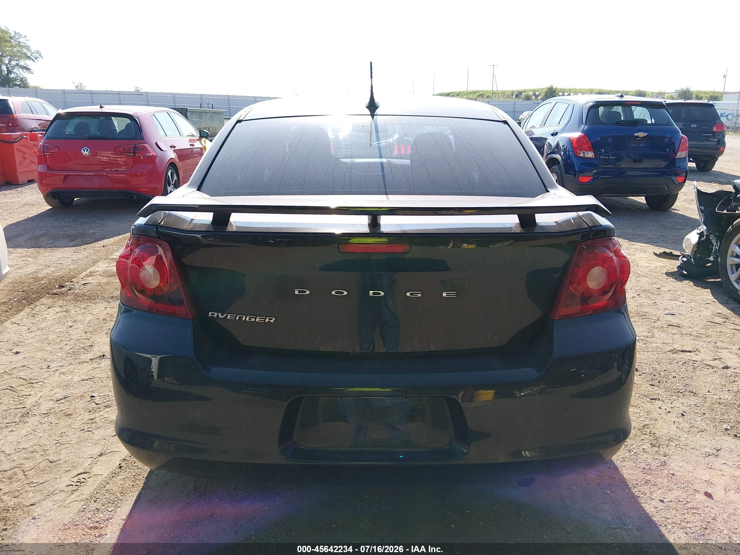 2013 Dodge Avenger Sxt Black vin: 1C3CDZCB0DN664296