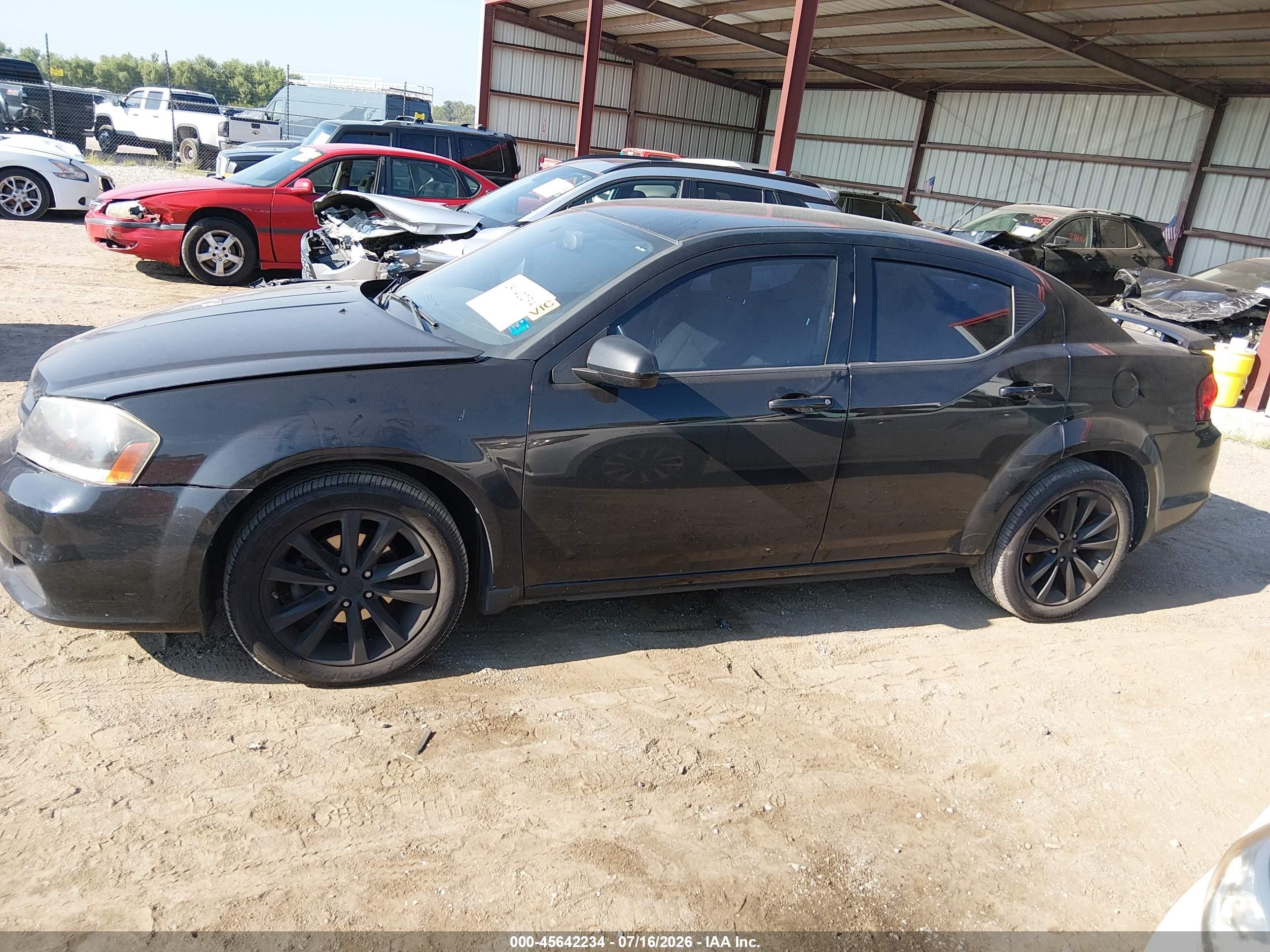 2013 Dodge Avenger Sxt Black vin: 1C3CDZCB0DN664296