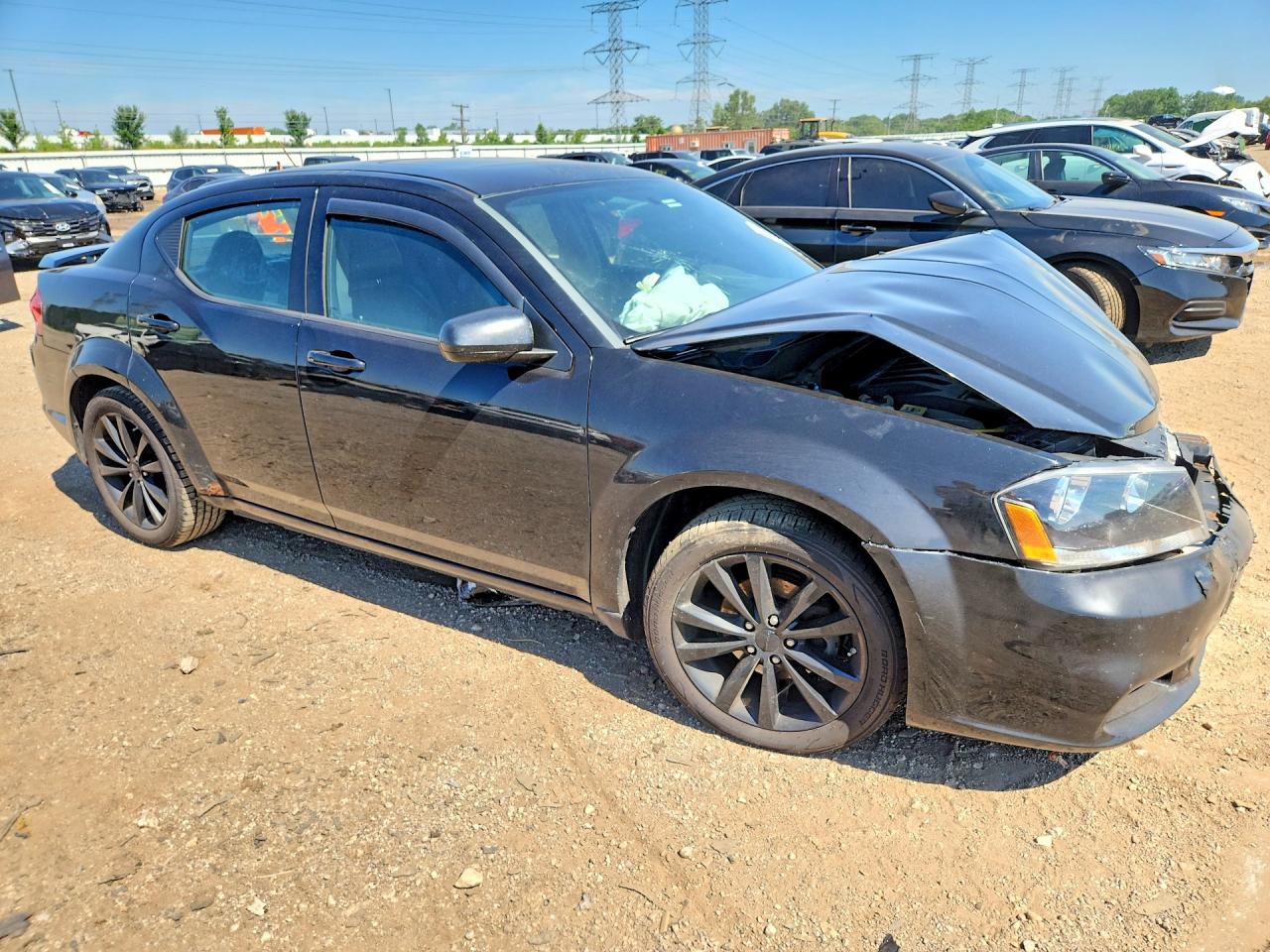 2014 Dodge Avenger Sxt Black vin: 1C3CDZCB0EN226069