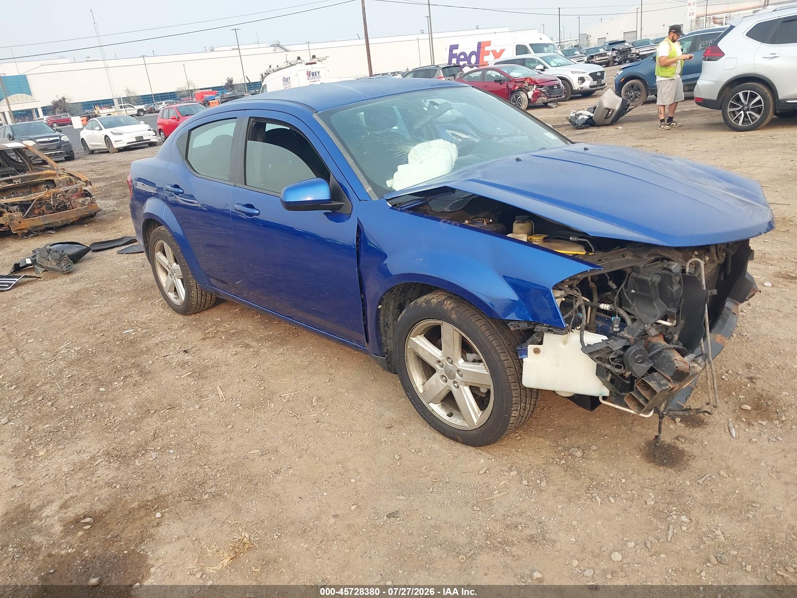 2012 Dodge Avenger Sxt Blue vin: 1C3CDZCB1CN148298
