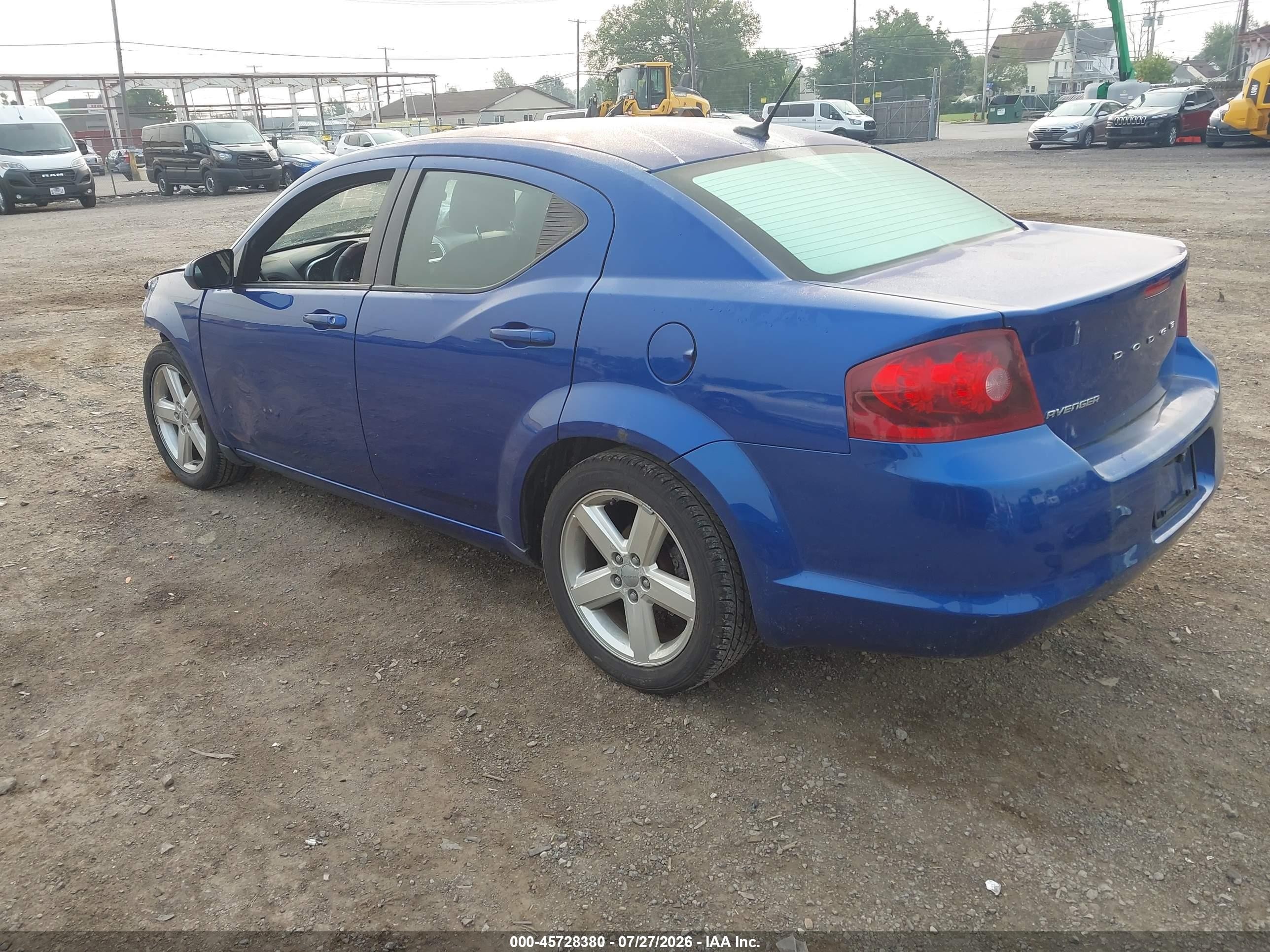2012 Dodge Avenger Sxt Синий vin: 1C3CDZCB1CN148298