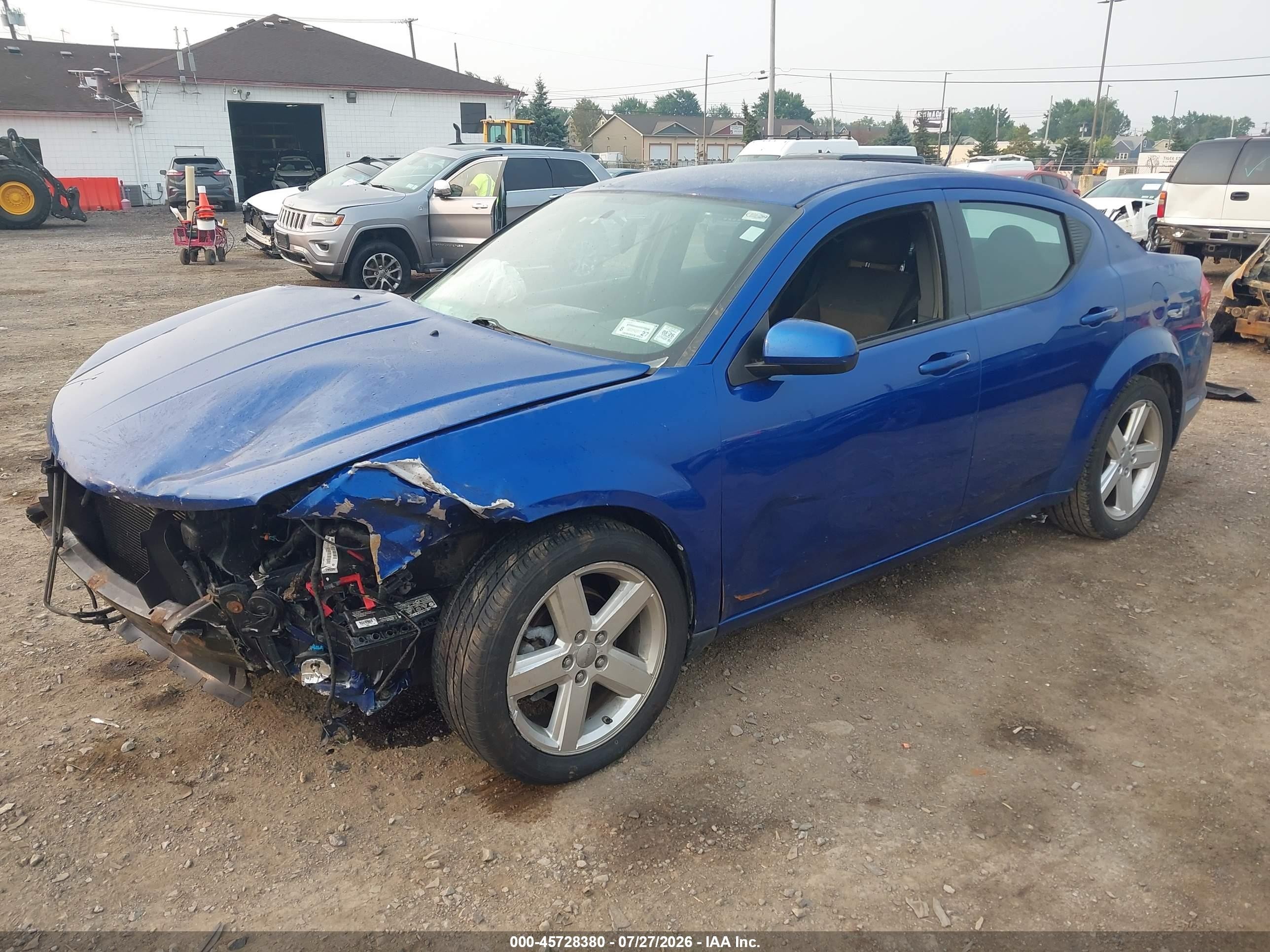 2012 Dodge Avenger Sxt Синий vin: 1C3CDZCB1CN148298