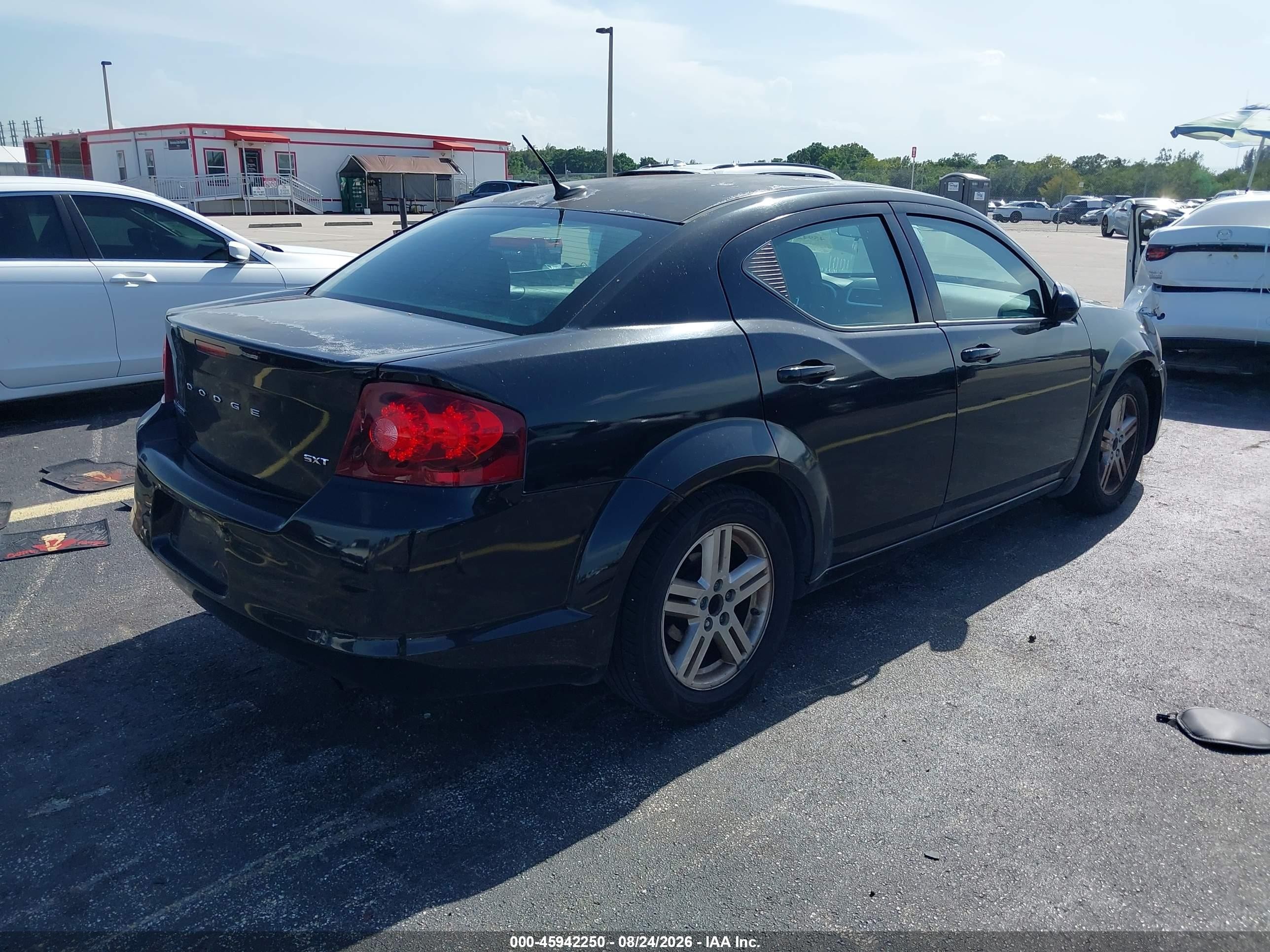 2012 Dodge Avenger Sxt Black vin: 1C3CDZCB1CN218141