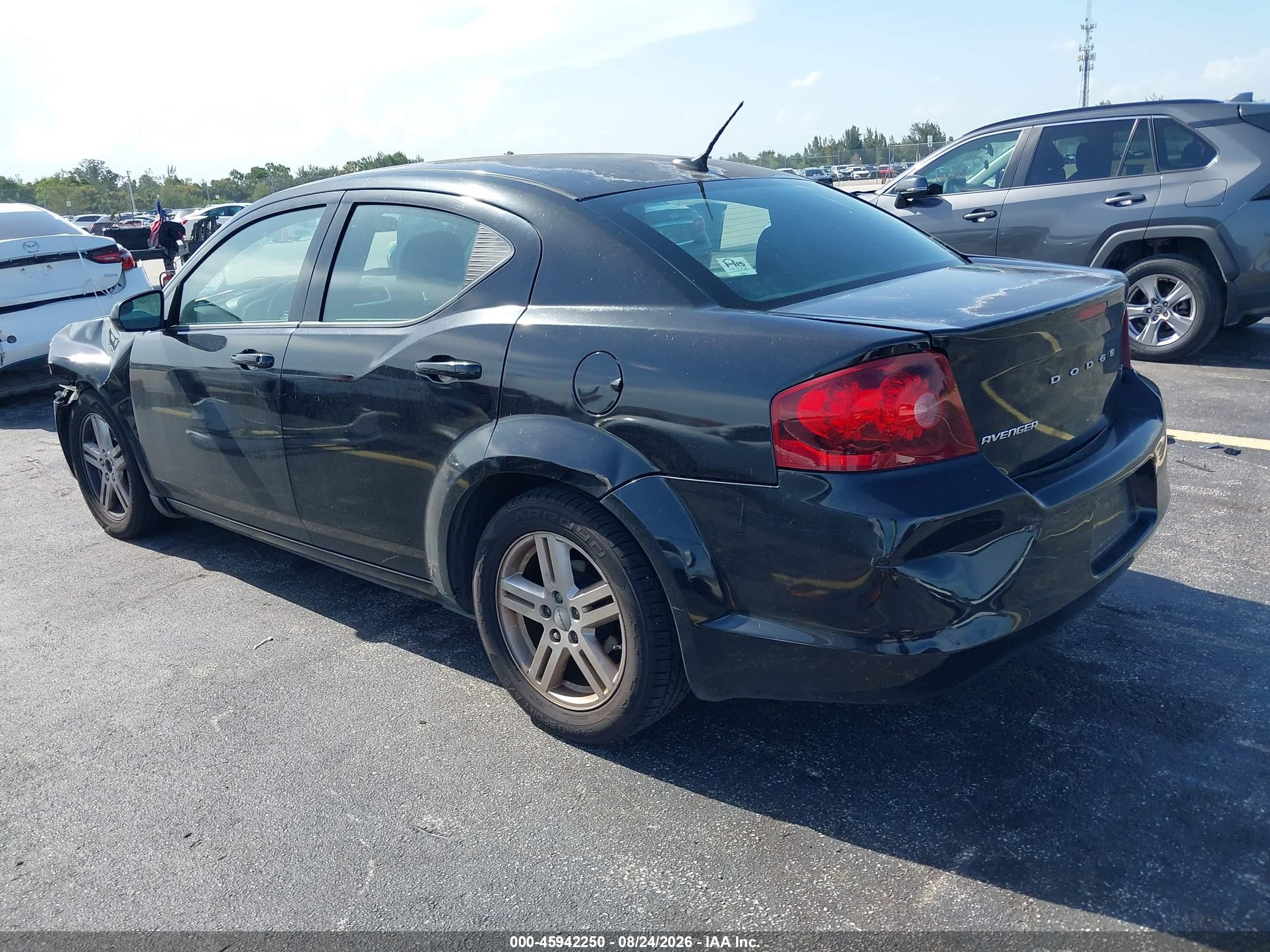 2012 Dodge Avenger Sxt Black vin: 1C3CDZCB1CN218141