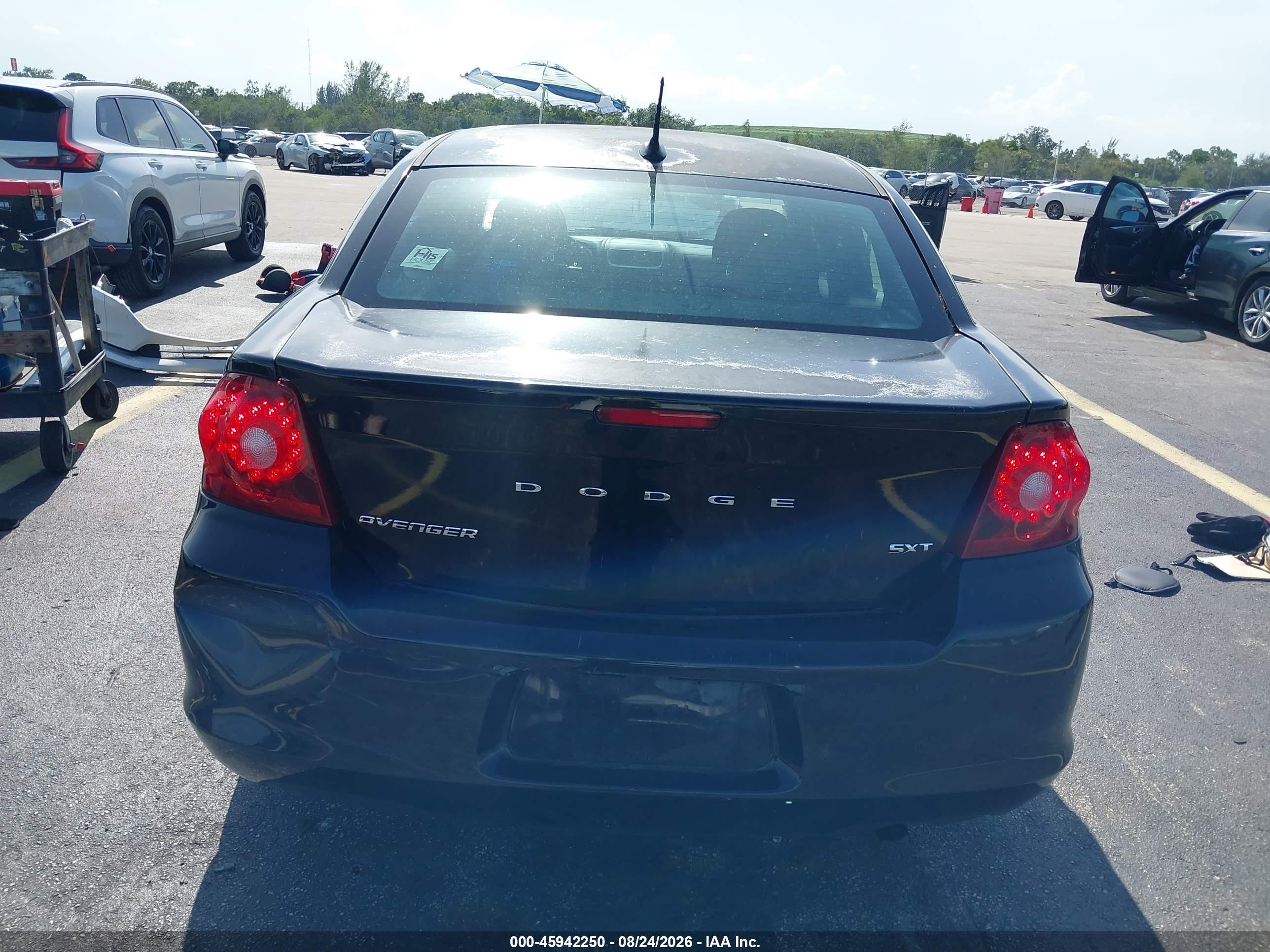 2012 Dodge Avenger Sxt Black vin: 1C3CDZCB1CN218141
