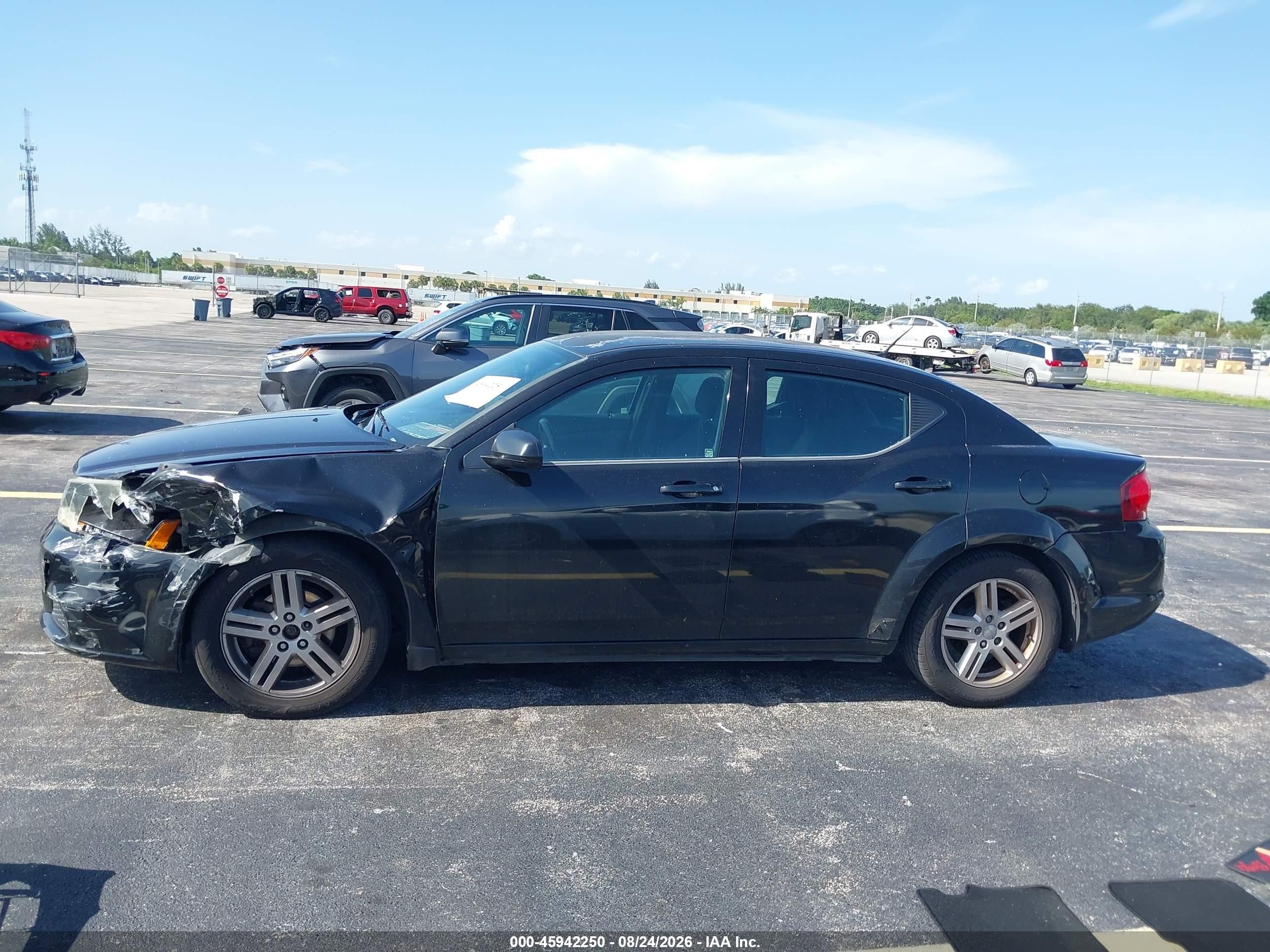2012 Dodge Avenger Sxt Black vin: 1C3CDZCB1CN218141