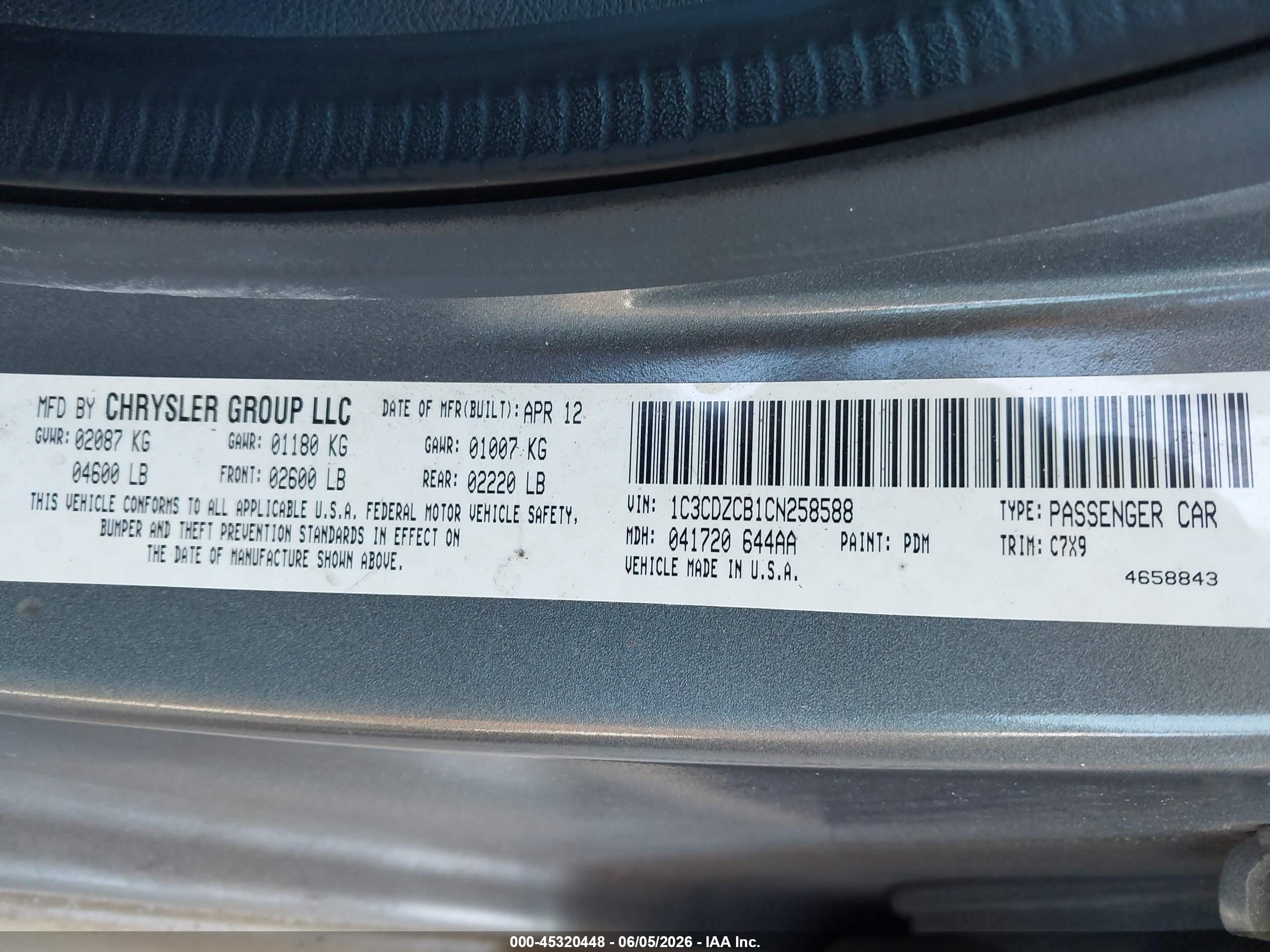 2012 Dodge Avenger Sxt Gold vin: 1C3CDZCB1CN258588