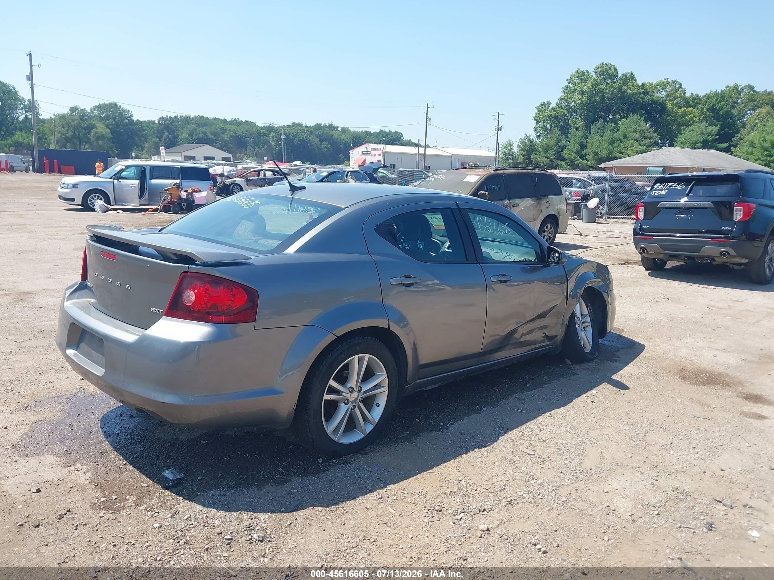 2013 Dodge Avenger Sxt Gray vin: 1C3CDZCB1DN502225