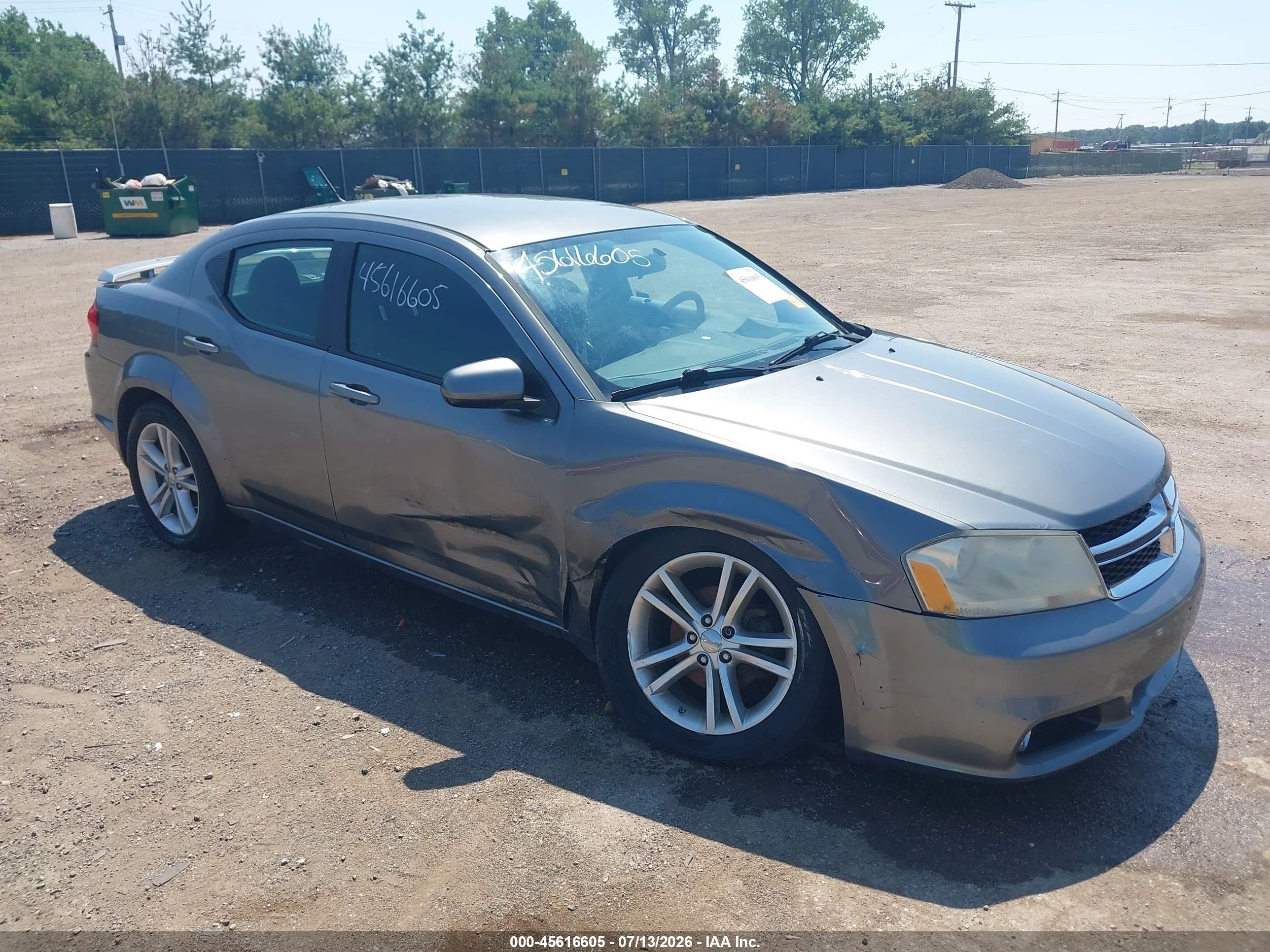 2013 Dodge Avenger Sxt Gray vin: 1C3CDZCB1DN502225