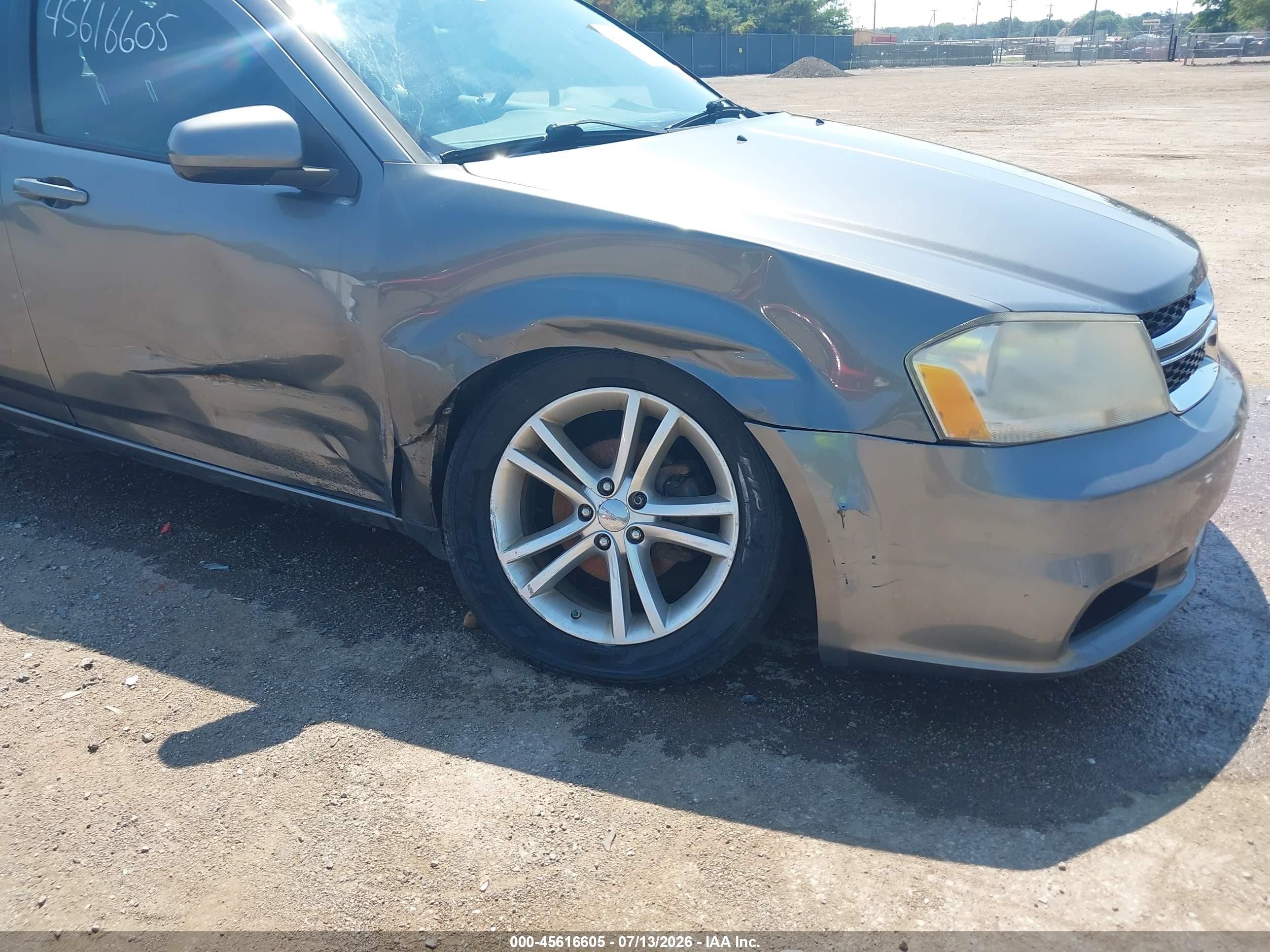 2013 Dodge Avenger Sxt Gray vin: 1C3CDZCB1DN502225