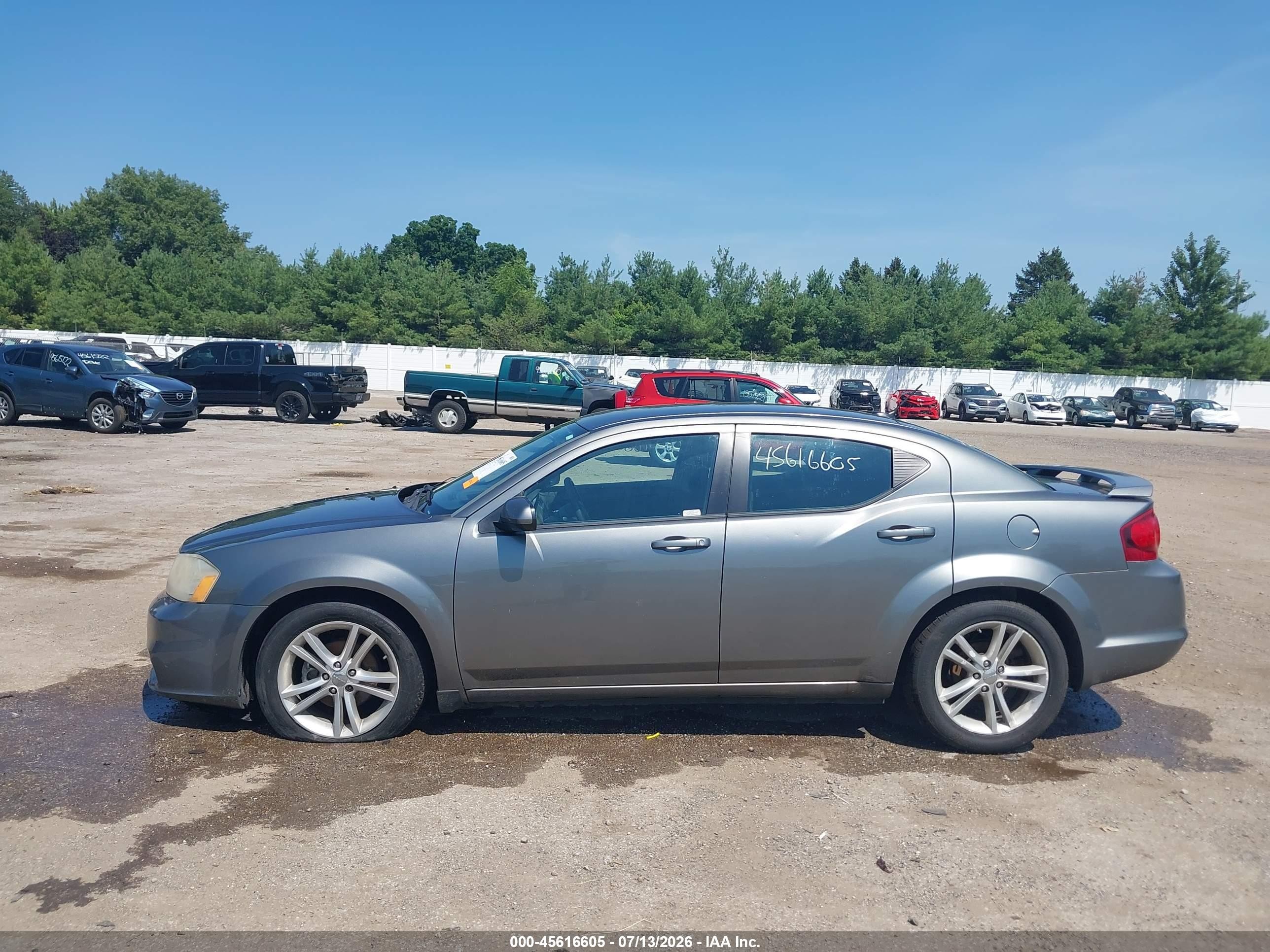 2013 Dodge Avenger Sxt Gray vin: 1C3CDZCB1DN502225