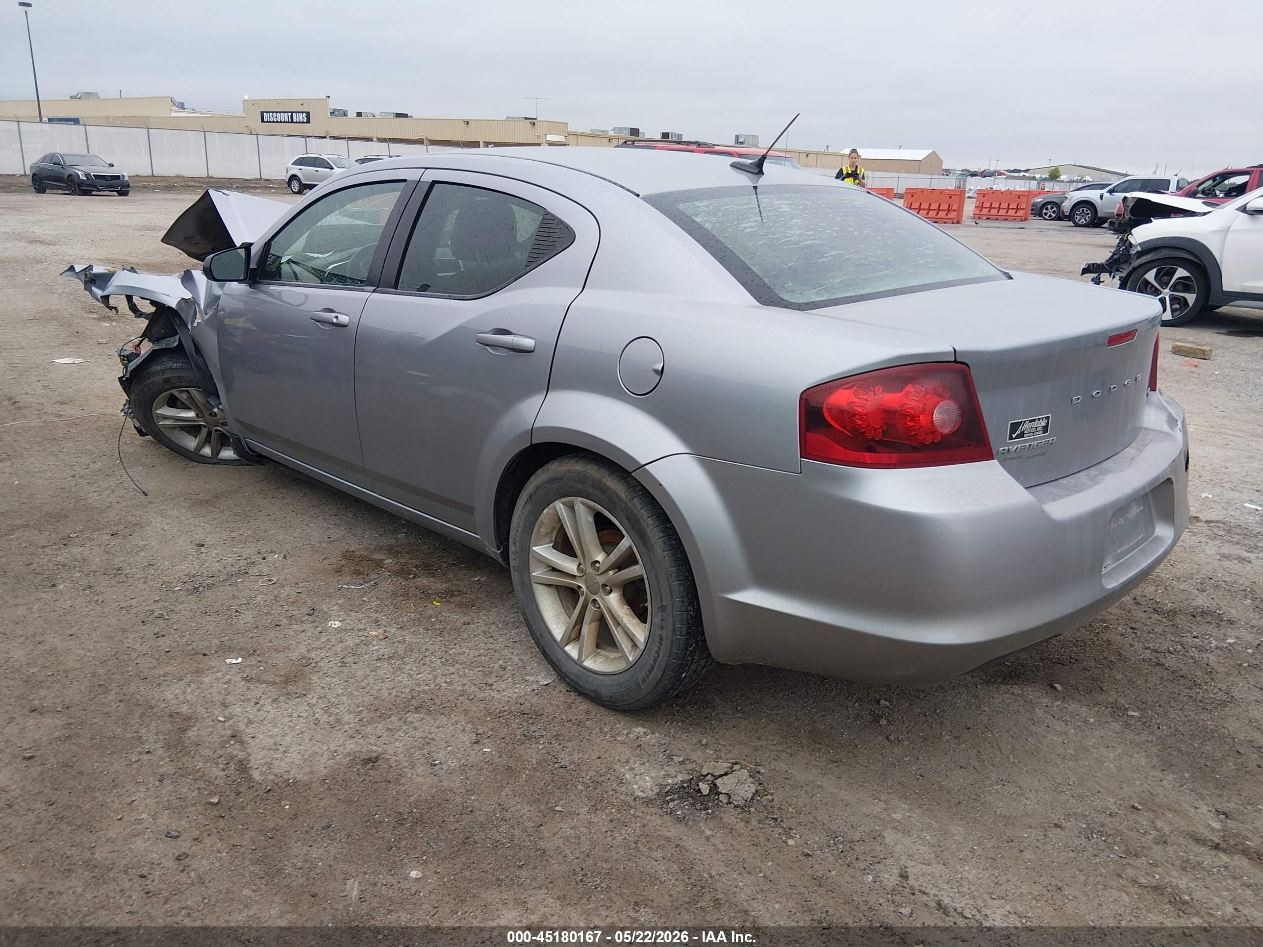 2013 Dodge Avenger Sxt Серый vin: 1C3CDZCB1DN556723
