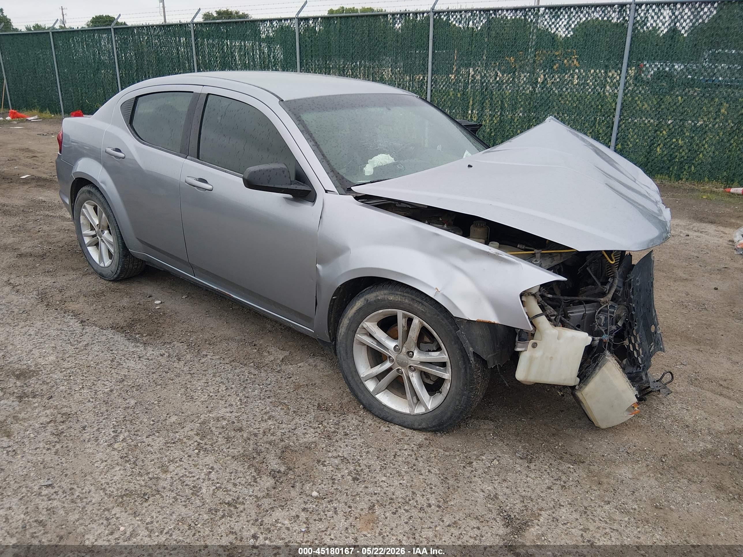 2013 Dodge Avenger Sxt Серый vin: 1C3CDZCB1DN556723