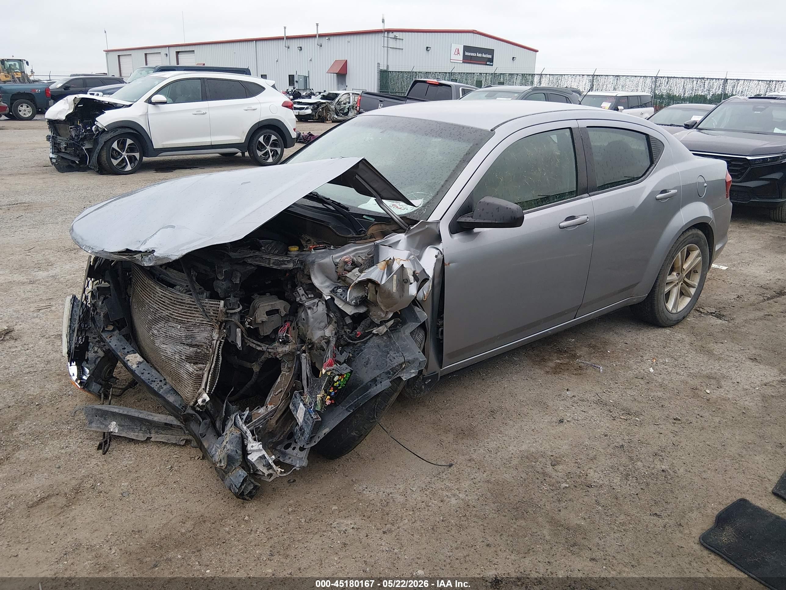 2013 Dodge Avenger Sxt Серый vin: 1C3CDZCB1DN556723