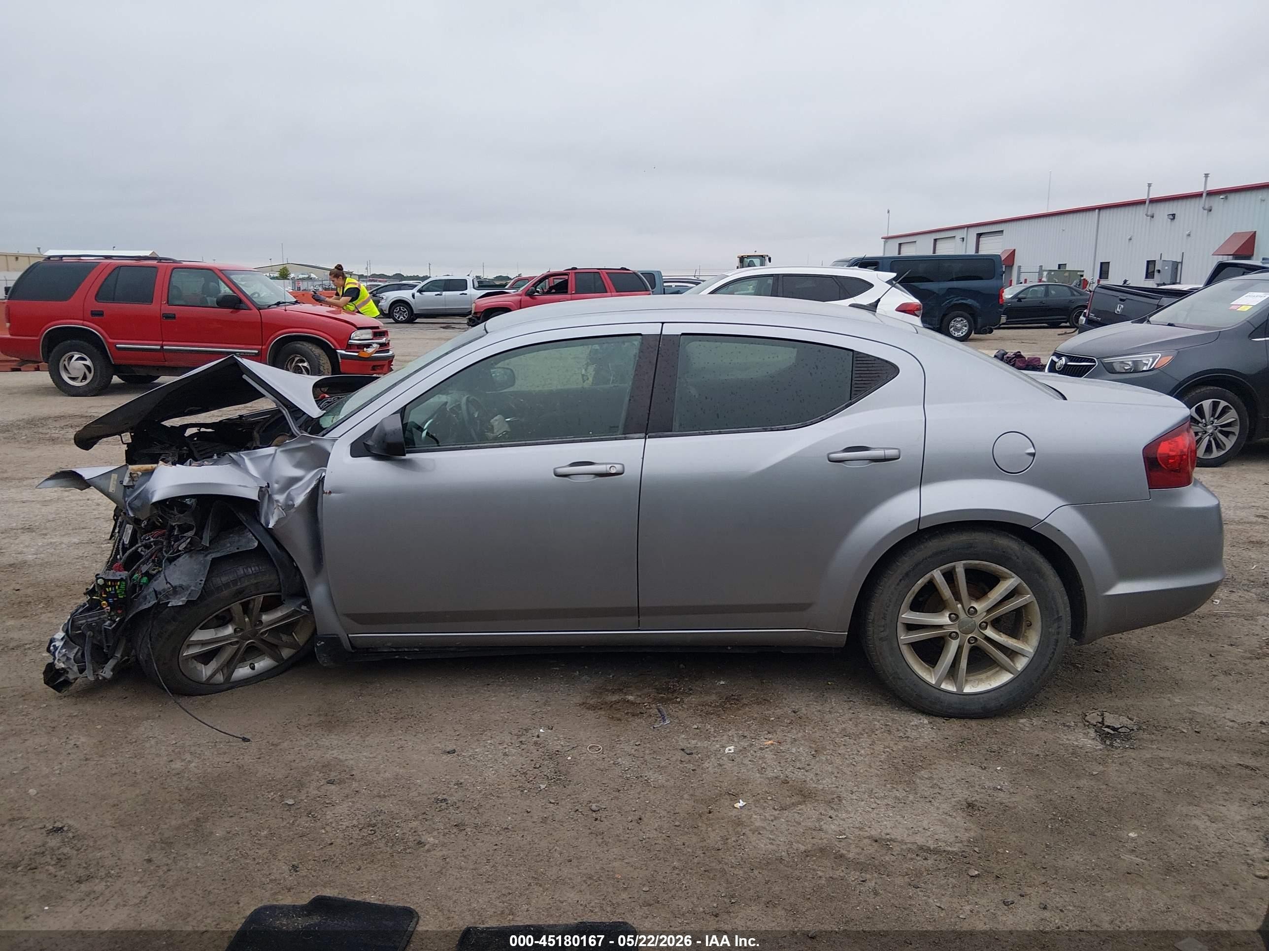 2013 Dodge Avenger Sxt Серый vin: 1C3CDZCB1DN556723