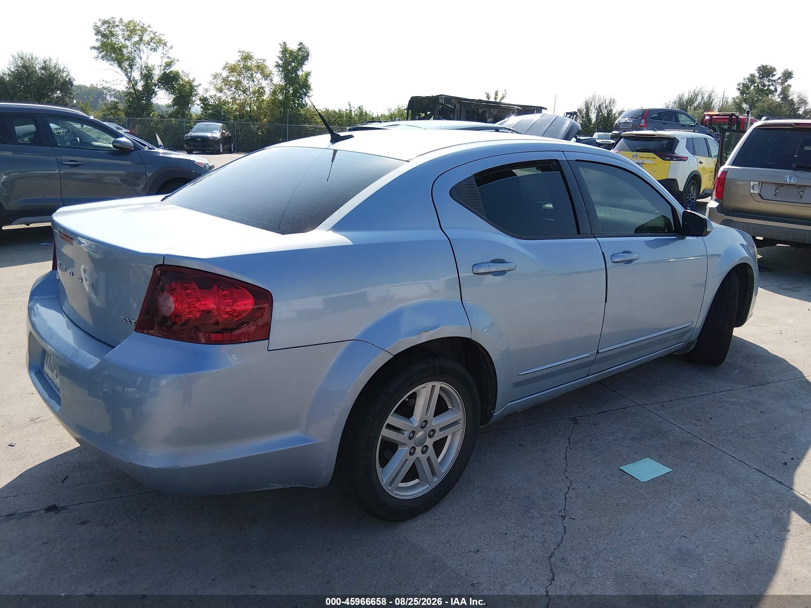 2013 Dodge Avenger Sxt Blue vin: 1C3CDZCB1DN590595