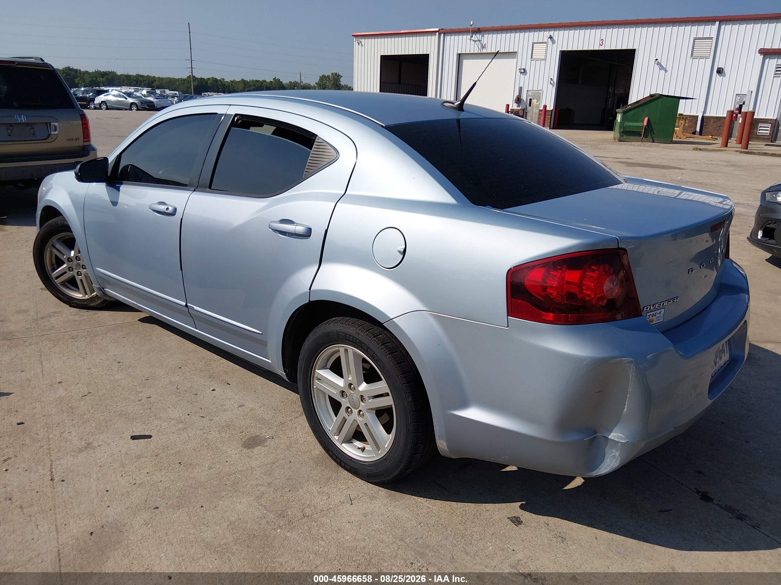 2013 Dodge Avenger Sxt Blue vin: 1C3CDZCB1DN590595