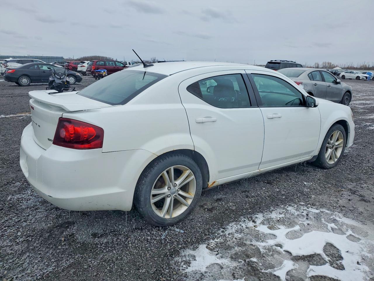 2014 Dodge Avenger Sxt White vin: 1C3CDZCB1EN102800