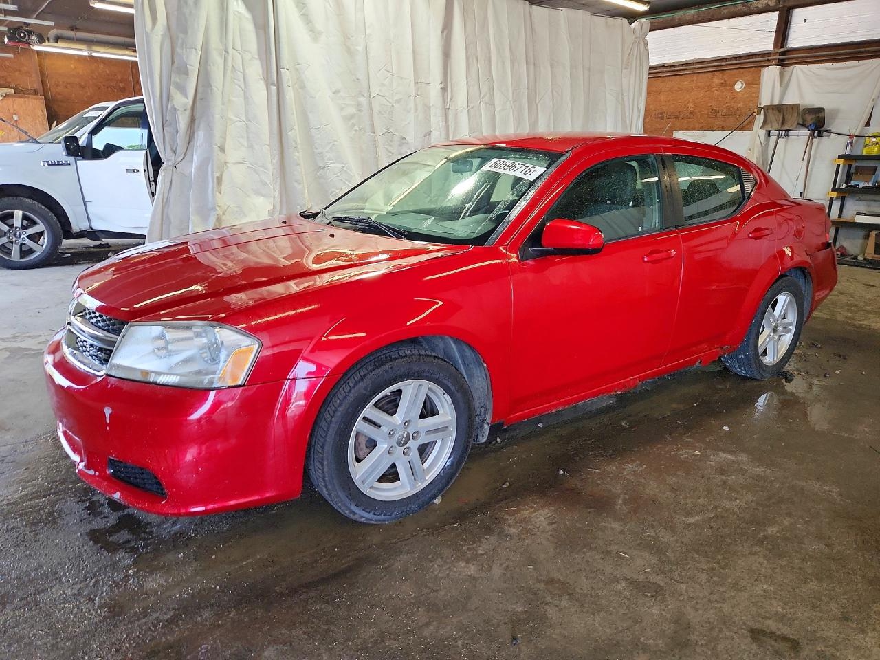 2012 Dodge Avenger Sxt Red vin: 1C3CDZCB2CN194657