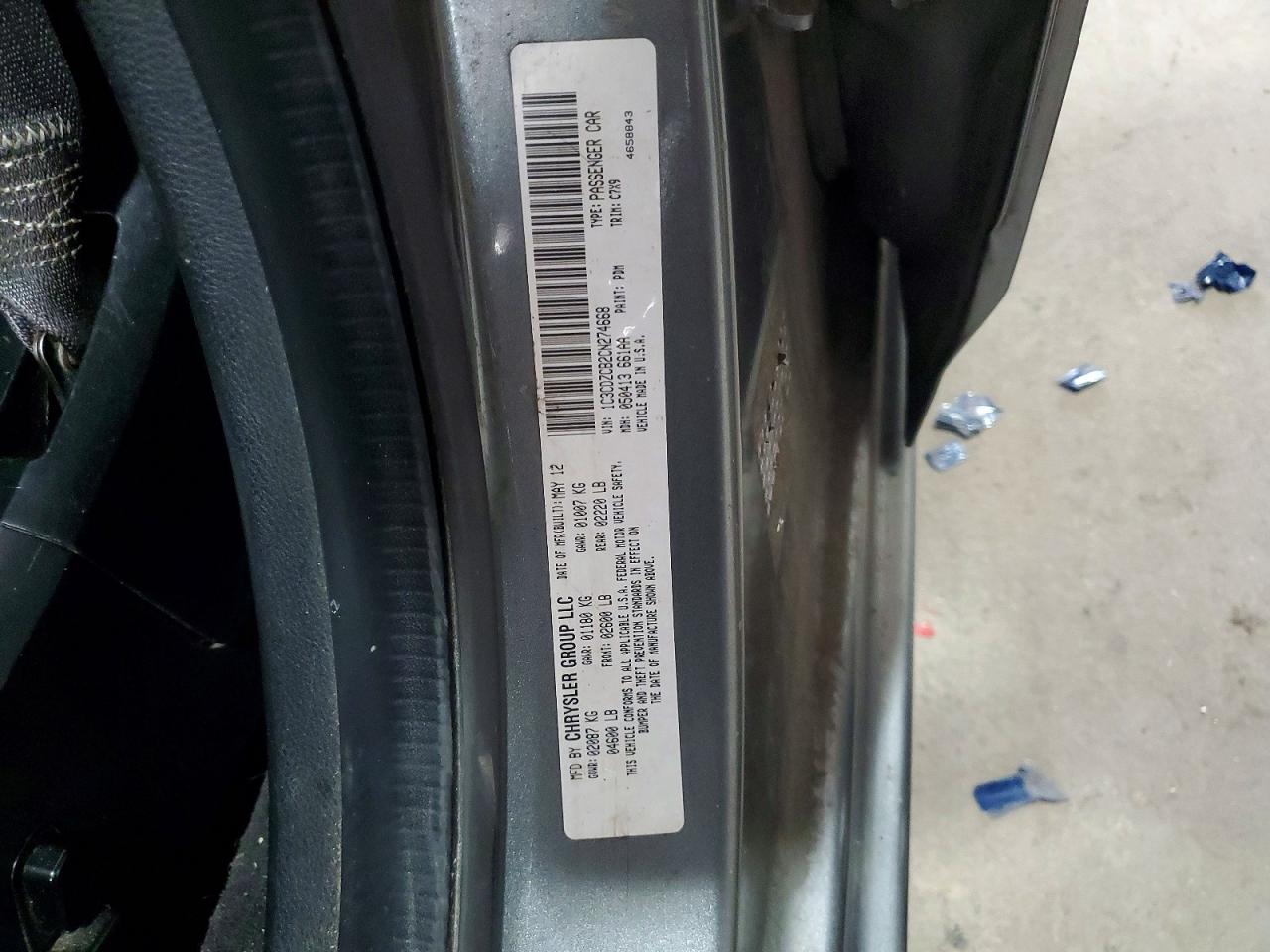 2012 Dodge Avenger Sxt Silver vin: 1C3CDZCB2CN274668