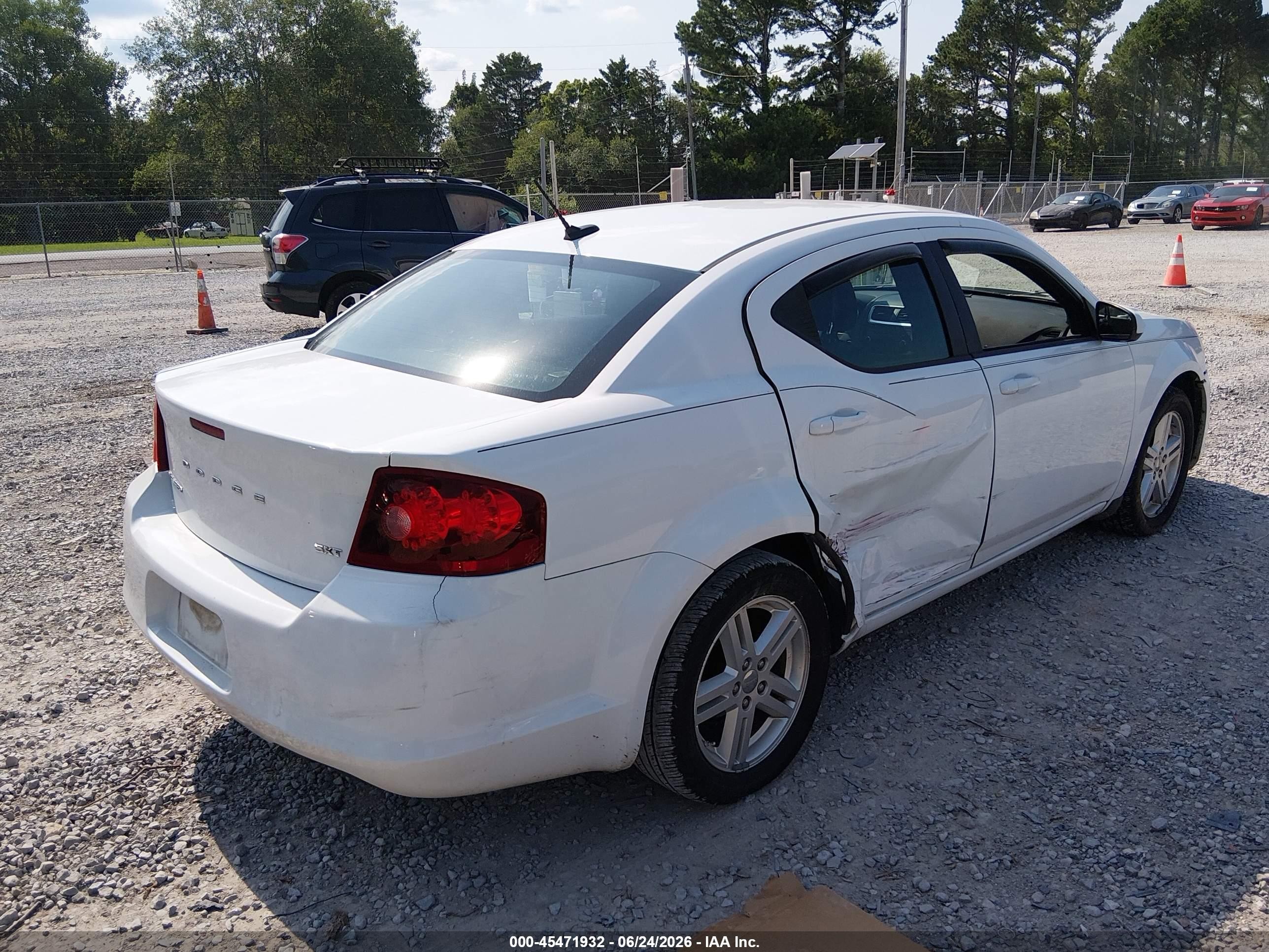 2012 Dodge Avenger Sxt Белый vin: 1C3CDZCB2CN290238