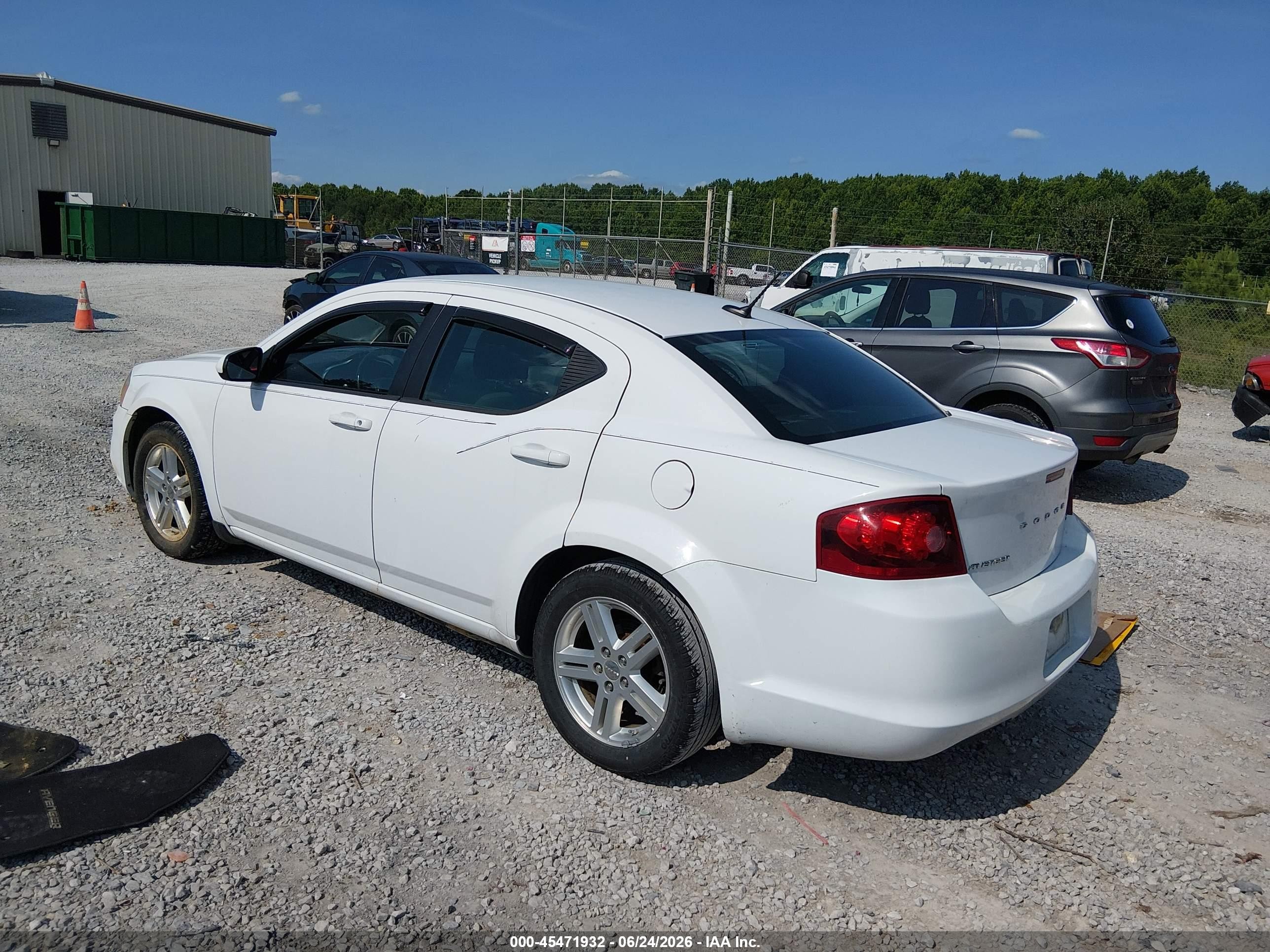 2012 Dodge Avenger Sxt Белый vin: 1C3CDZCB2CN290238