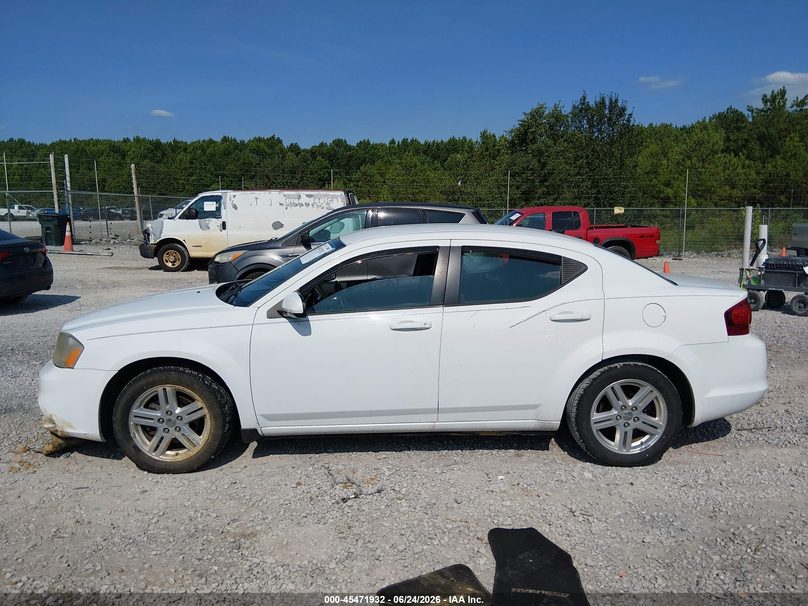 2012 Dodge Avenger Sxt Белый vin: 1C3CDZCB2CN290238
