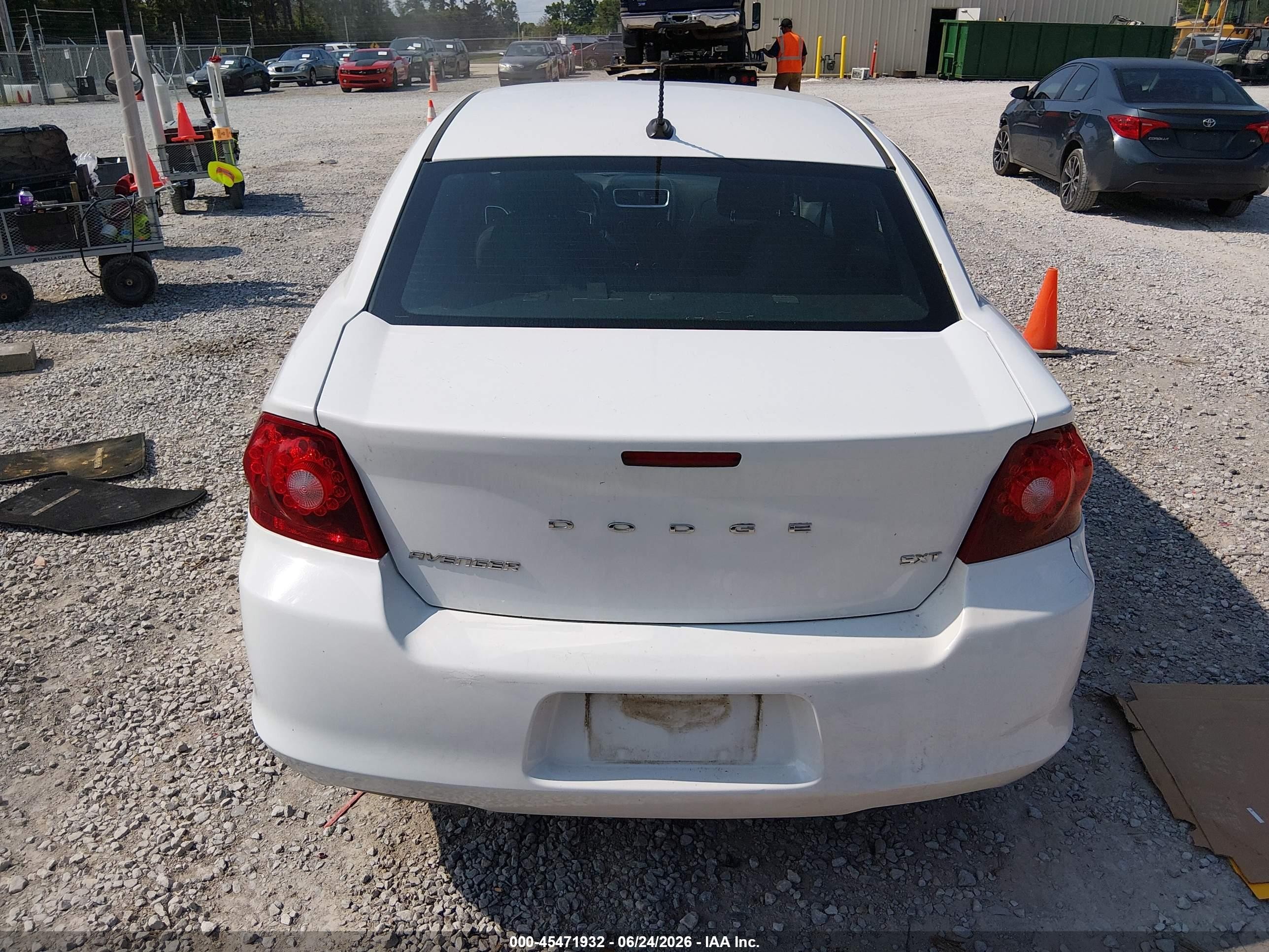 2012 Dodge Avenger Sxt Белый vin: 1C3CDZCB2CN290238