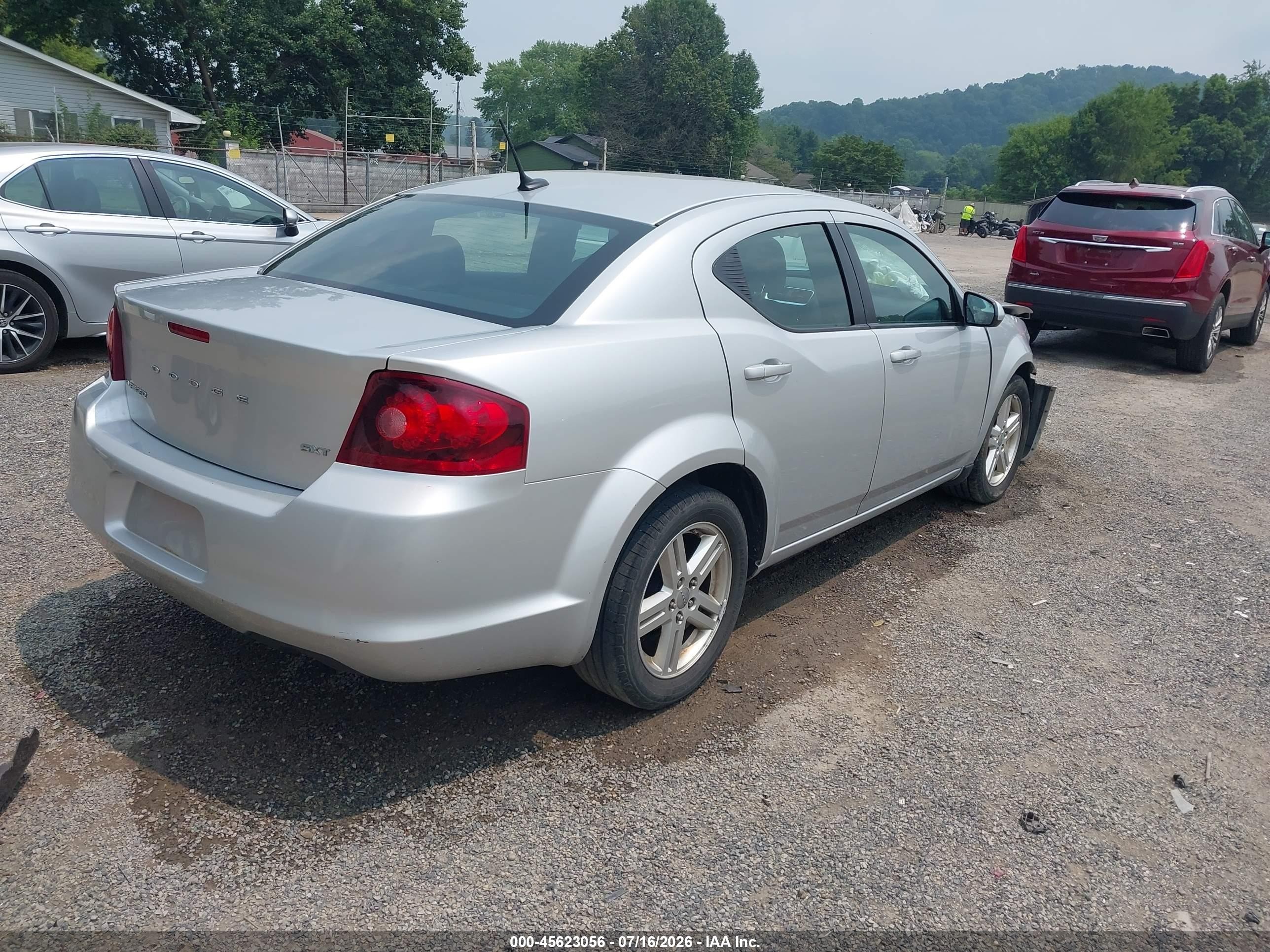 2012 Dodge Avenger Sxt Серебряный vin: 1C3CDZCB2CN290269