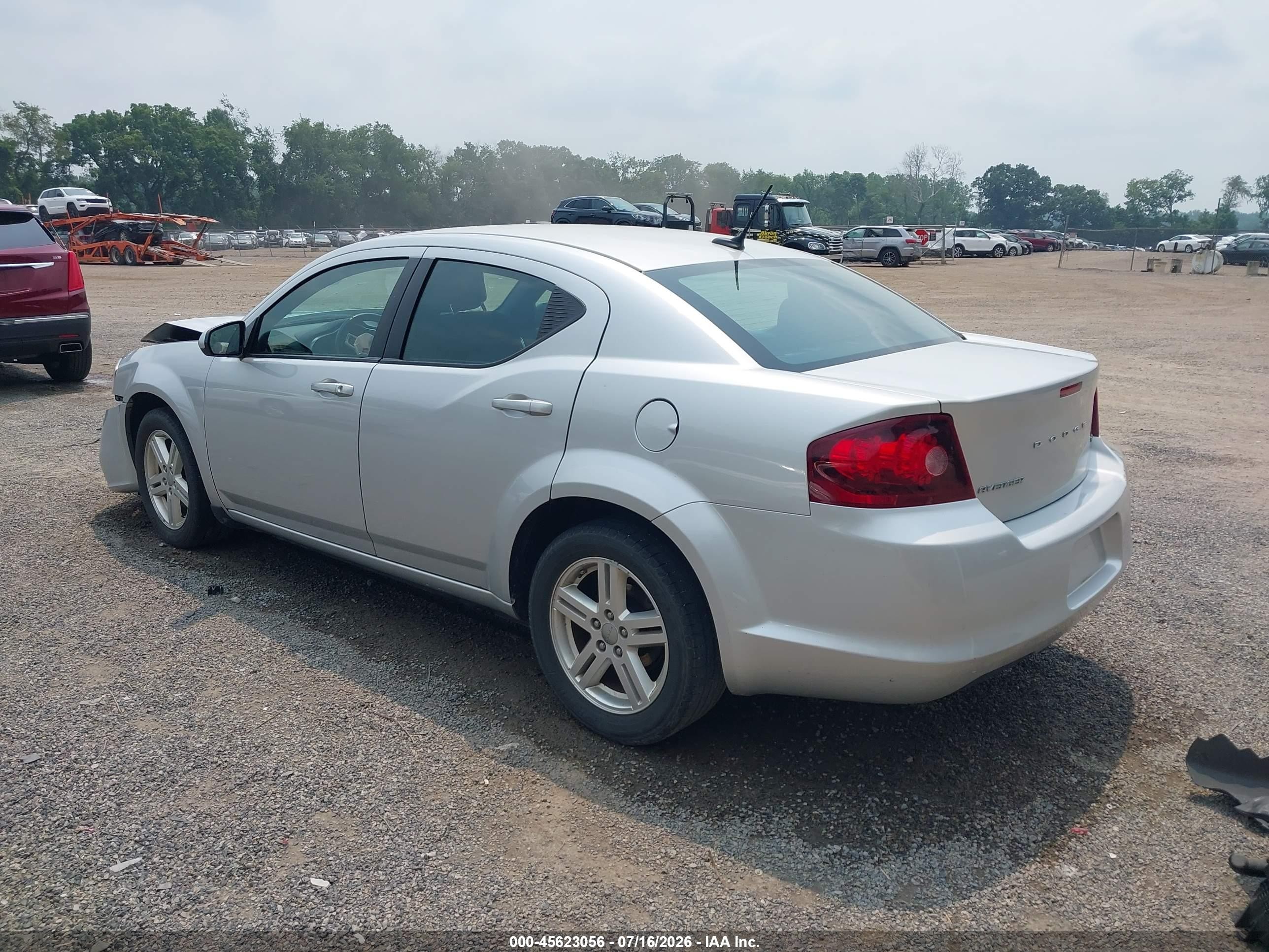 2012 Dodge Avenger Sxt Серебряный vin: 1C3CDZCB2CN290269
