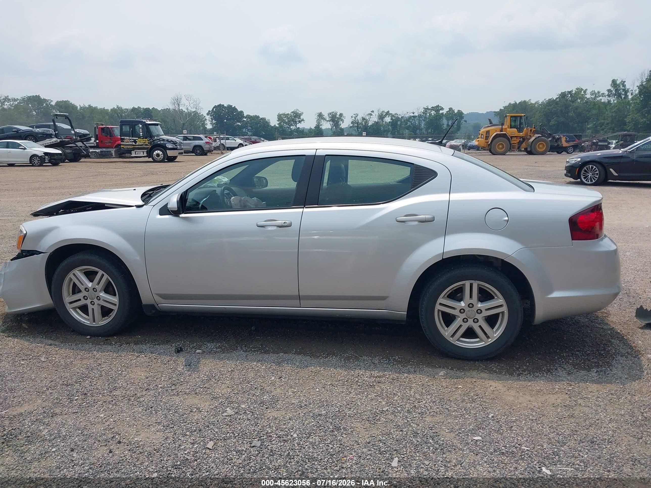 2012 Dodge Avenger Sxt Серебряный vin: 1C3CDZCB2CN290269