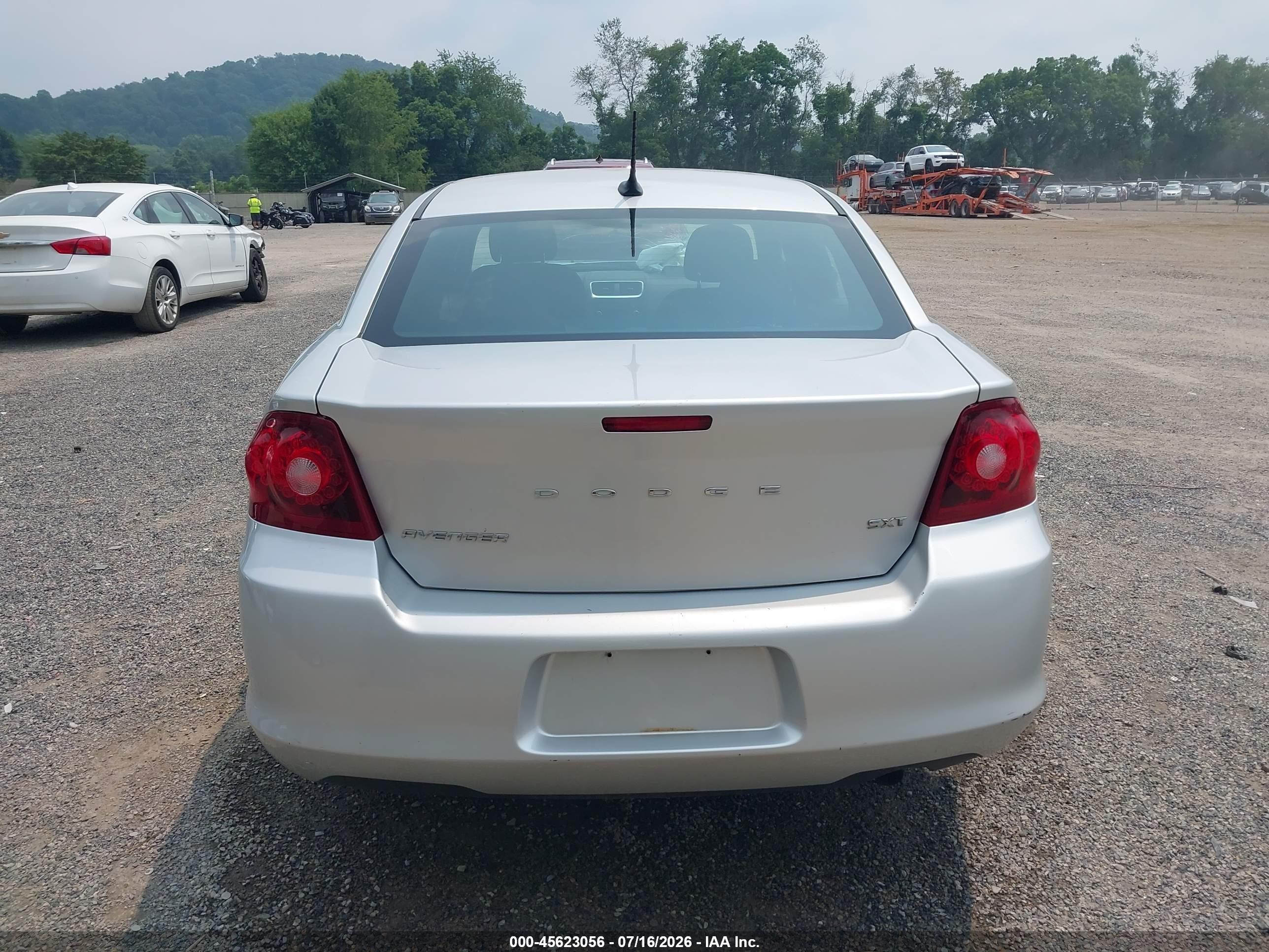 2012 Dodge Avenger Sxt Серебряный vin: 1C3CDZCB2CN290269