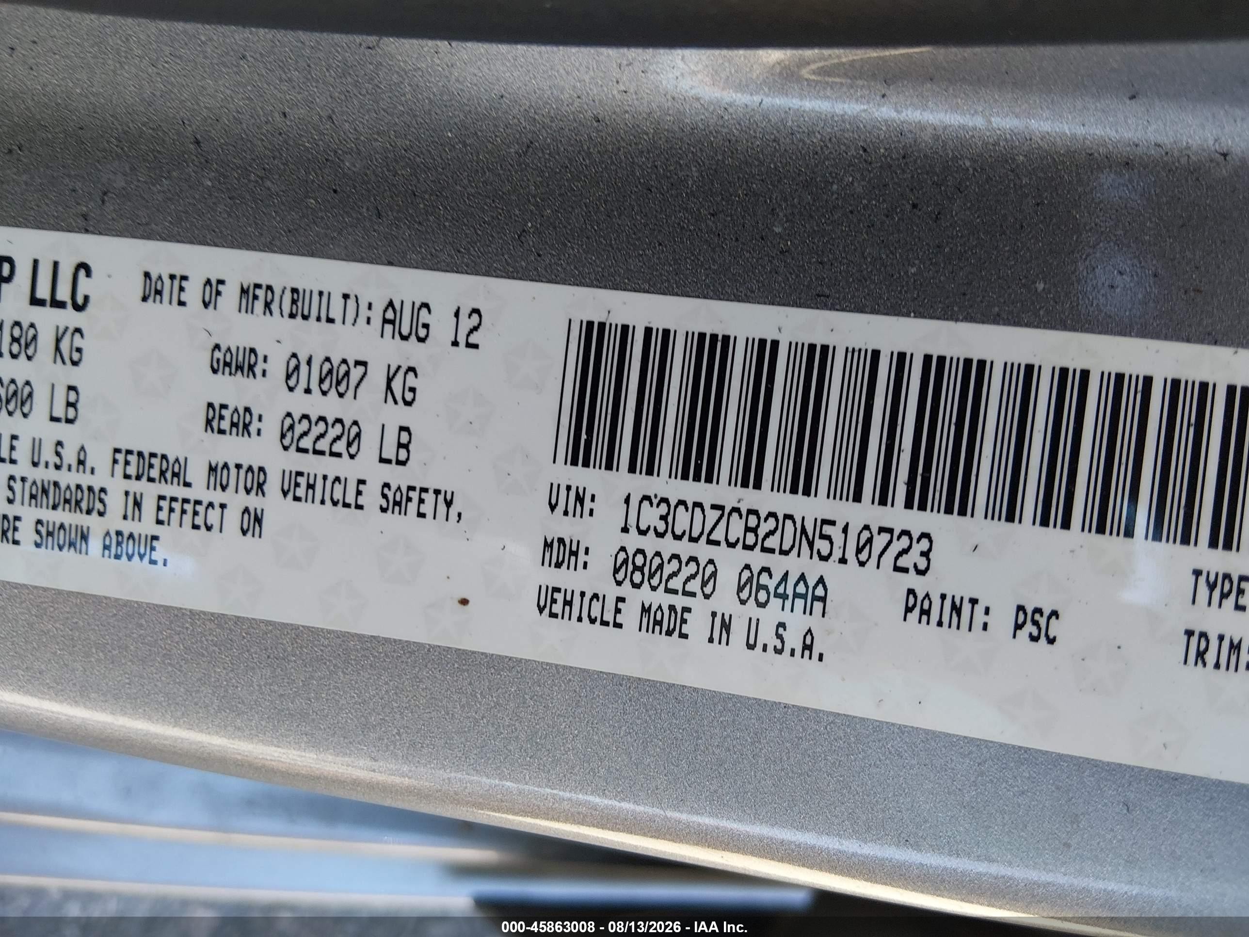 2013 Dodge Avenger Sxt Silver vin: 1C3CDZCB2DN510723
