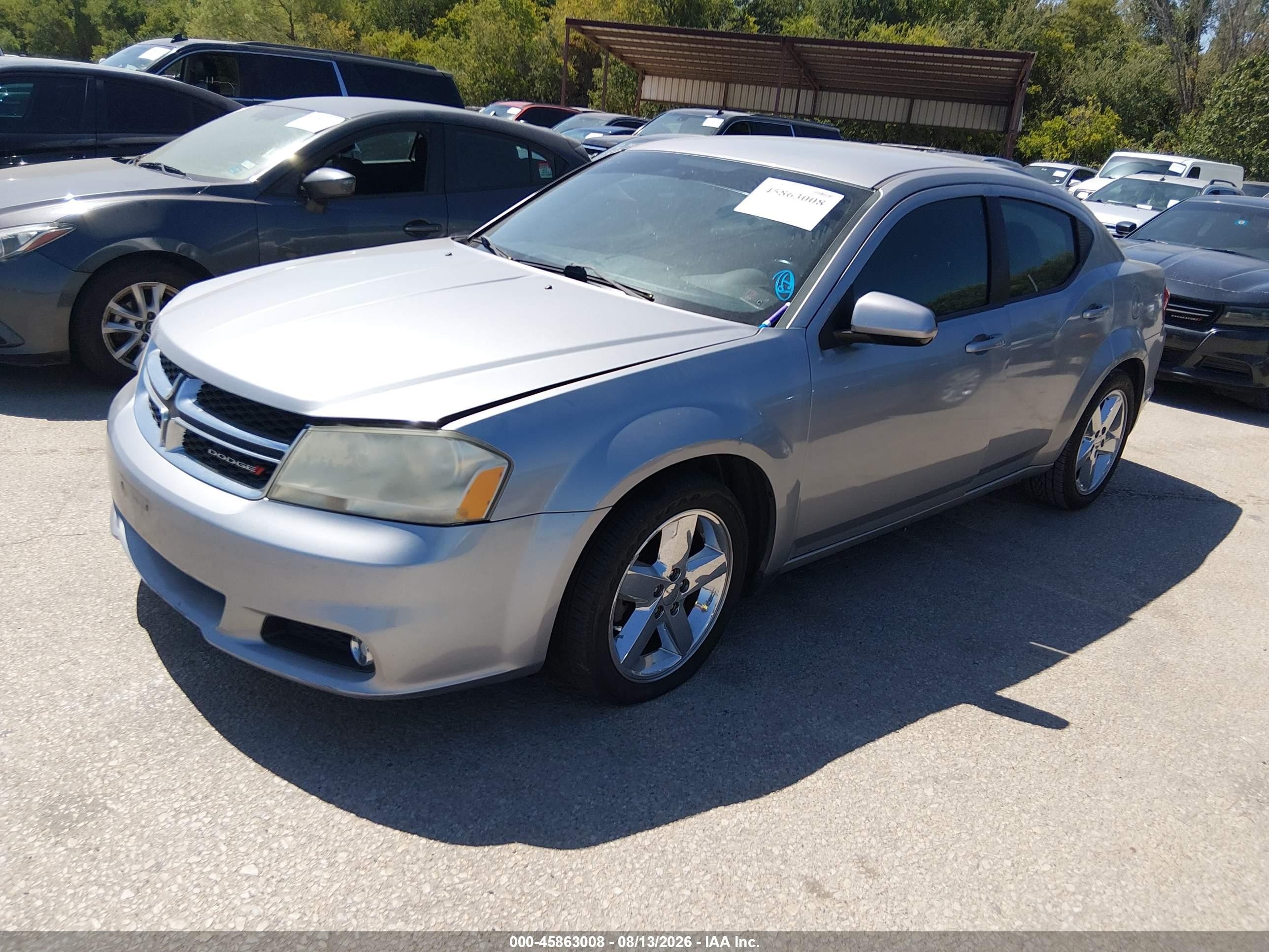 2013 Dodge Avenger Sxt Silver vin: 1C3CDZCB2DN510723