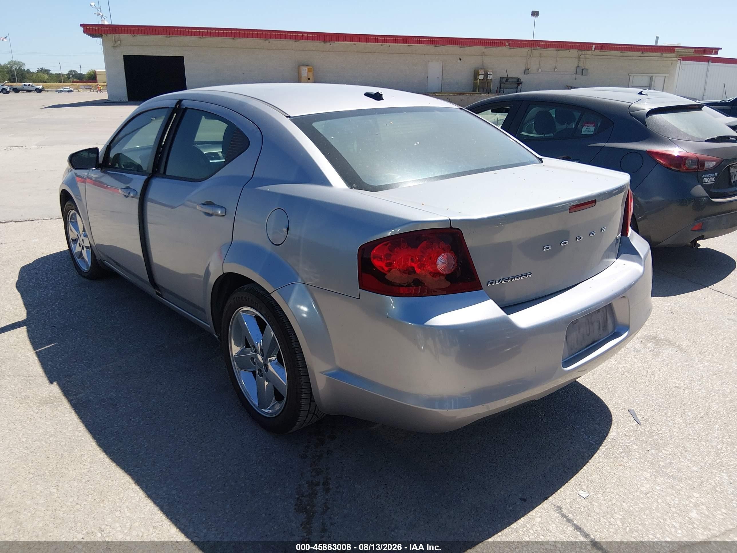 2013 Dodge Avenger Sxt Silver vin: 1C3CDZCB2DN510723