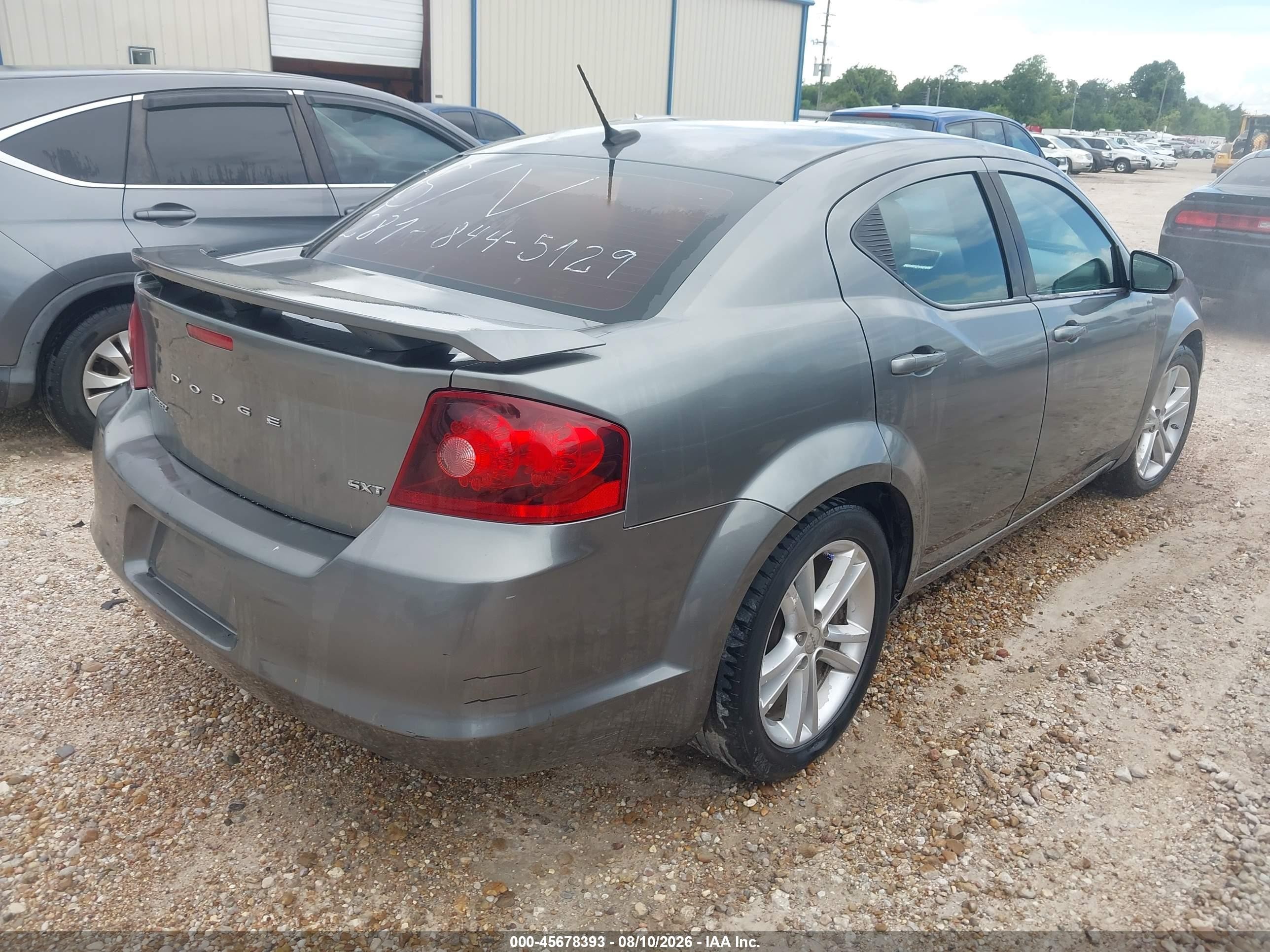 2013 Dodge Avenger Sxt Серый vin: 1C3CDZCB2DN556701