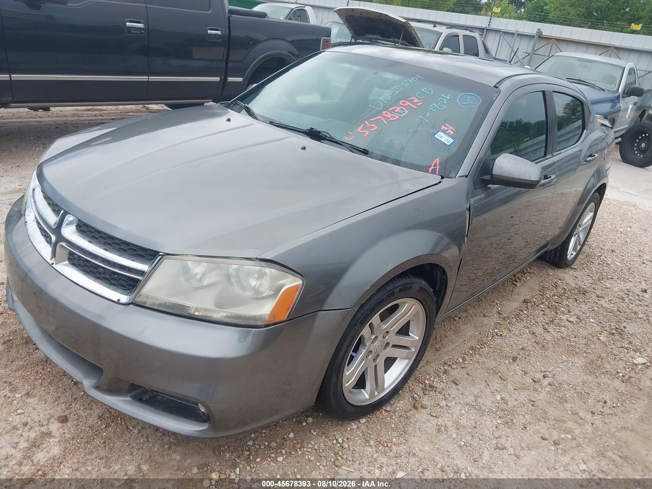 2013 Dodge Avenger Sxt Серый vin: 1C3CDZCB2DN556701