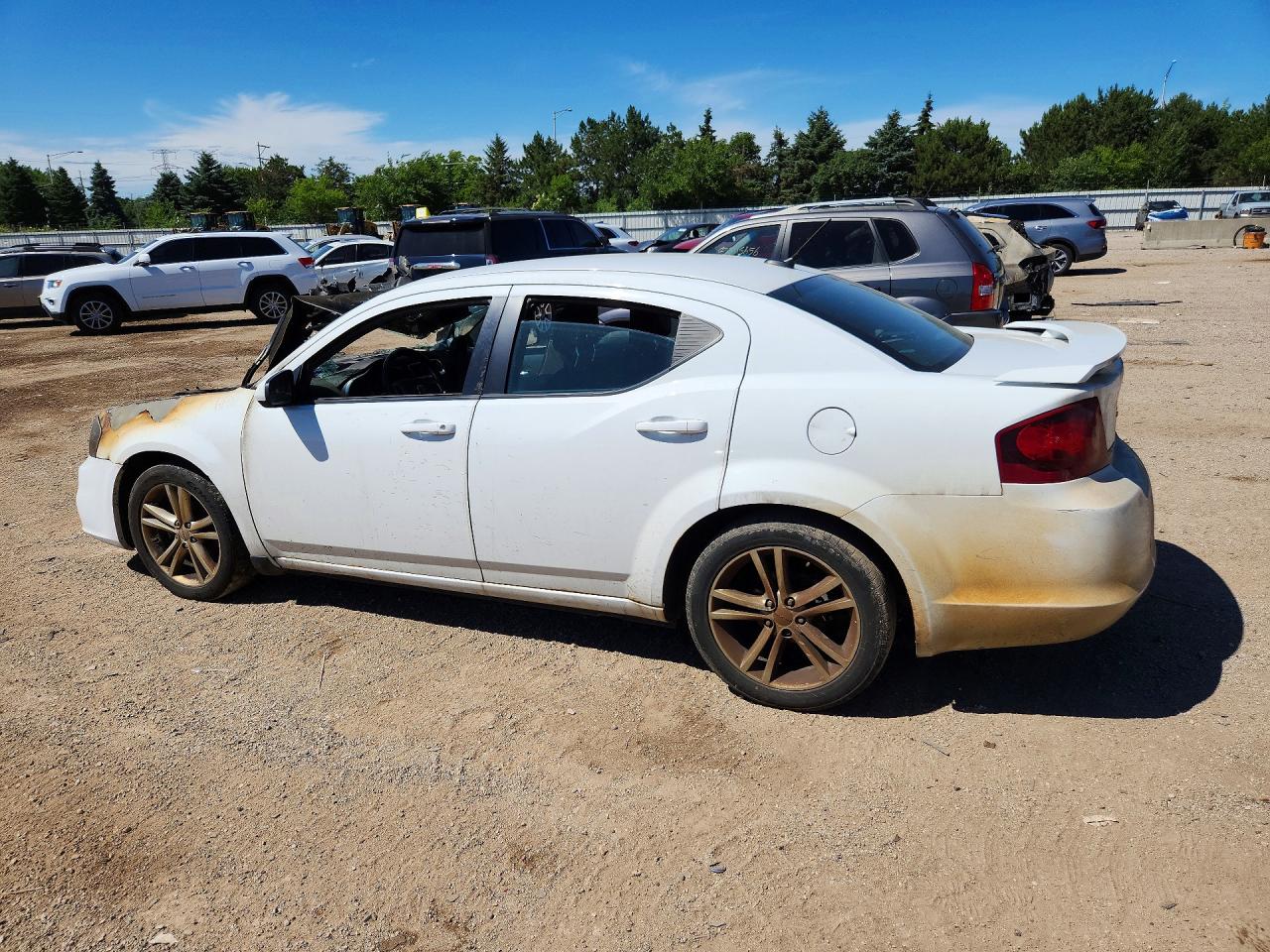2014 Dodge Avenger Sxt Белый vin: 1C3CDZCB2EN226820