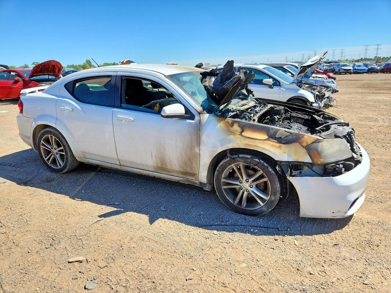 2014 Dodge Avenger Sxt Белый vin: 1C3CDZCB2EN226820