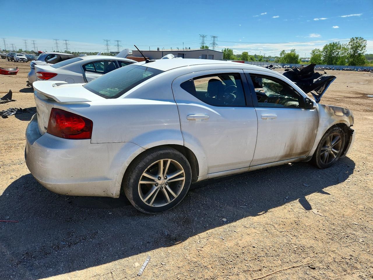 2014 Dodge Avenger Sxt Белый vin: 1C3CDZCB2EN226820