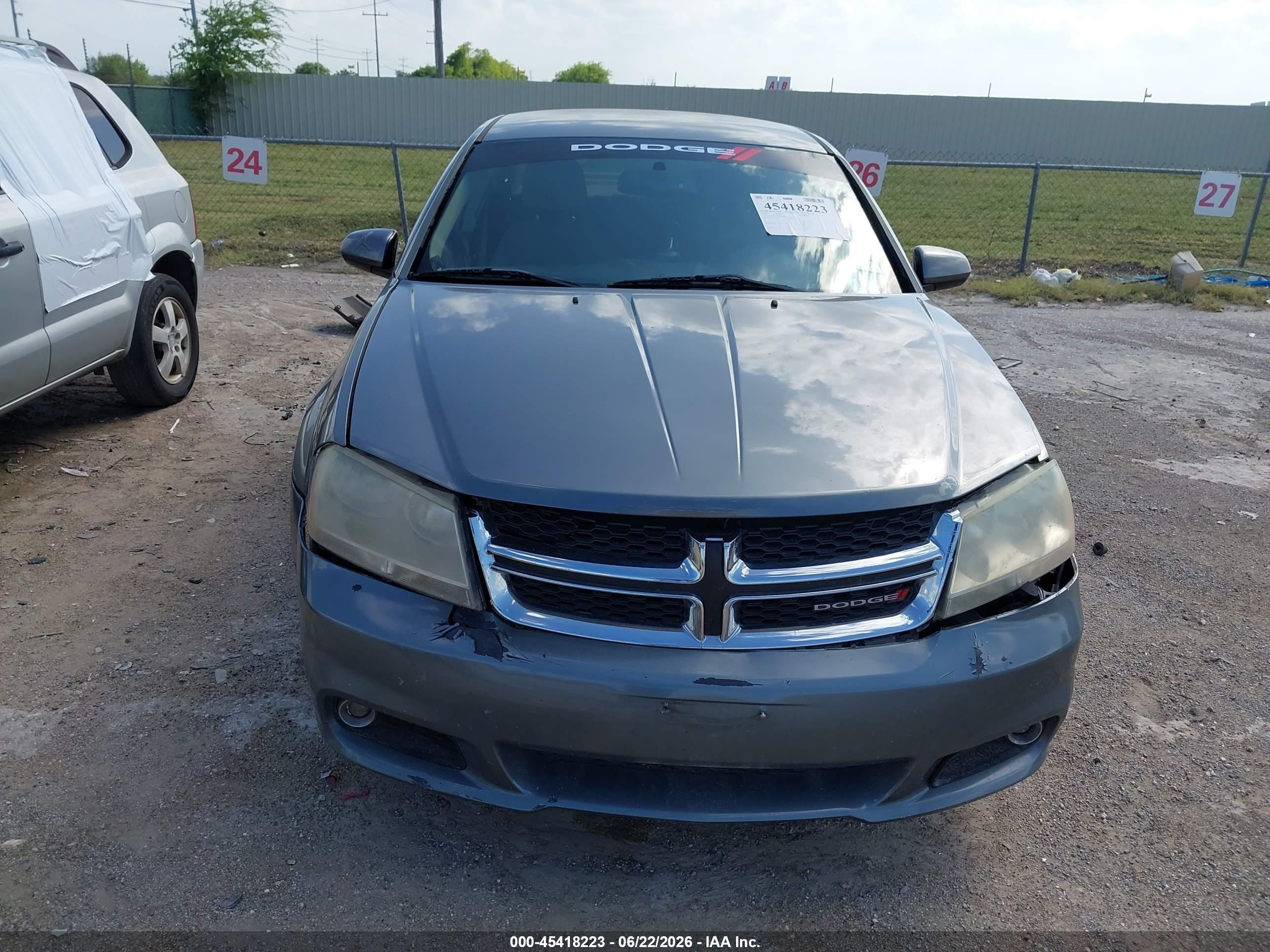 2012 Dodge Avenger Sxt Gray vin: 1C3CDZCB3CN190391