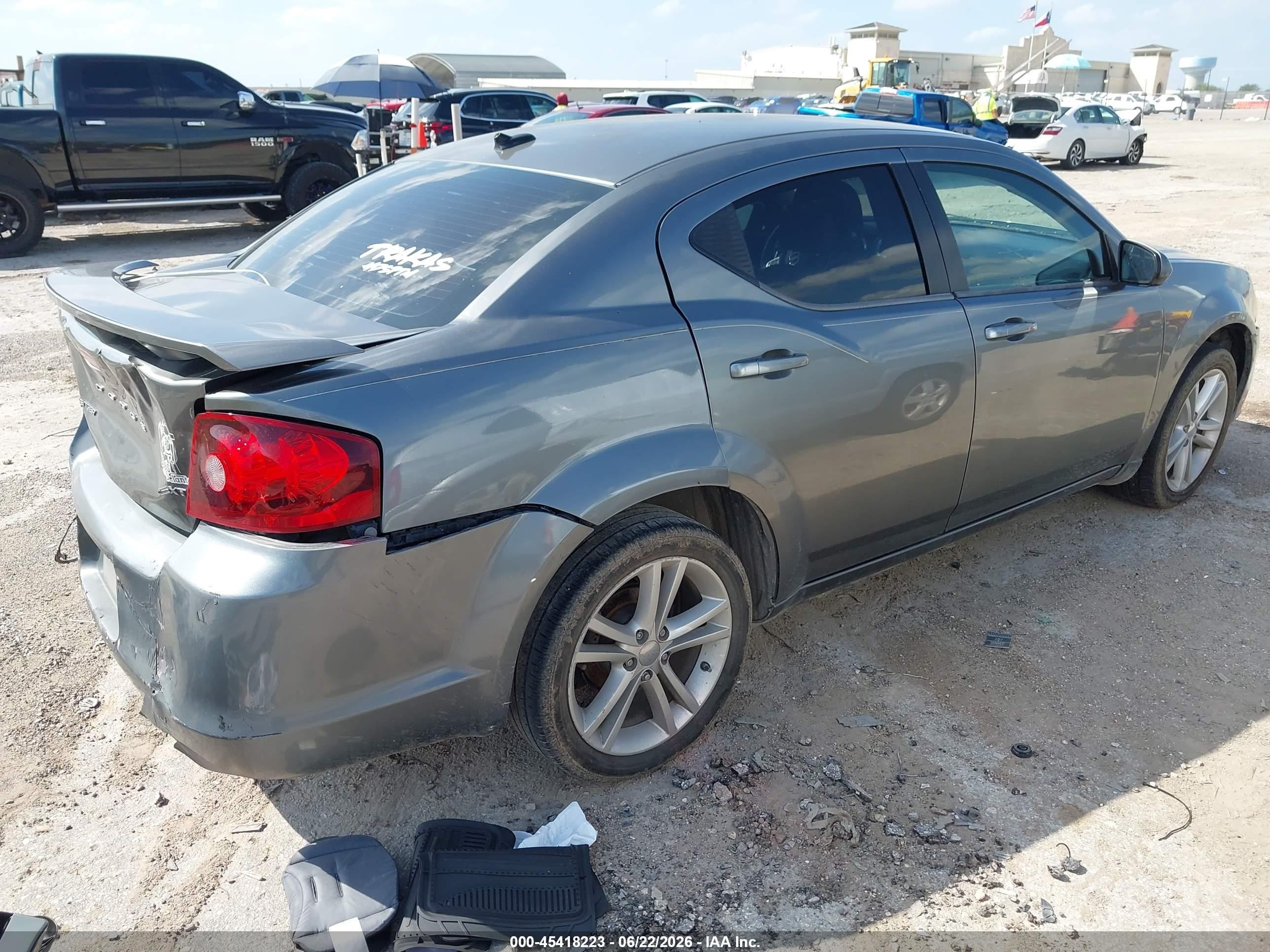 2012 Dodge Avenger Sxt Gray vin: 1C3CDZCB3CN190391