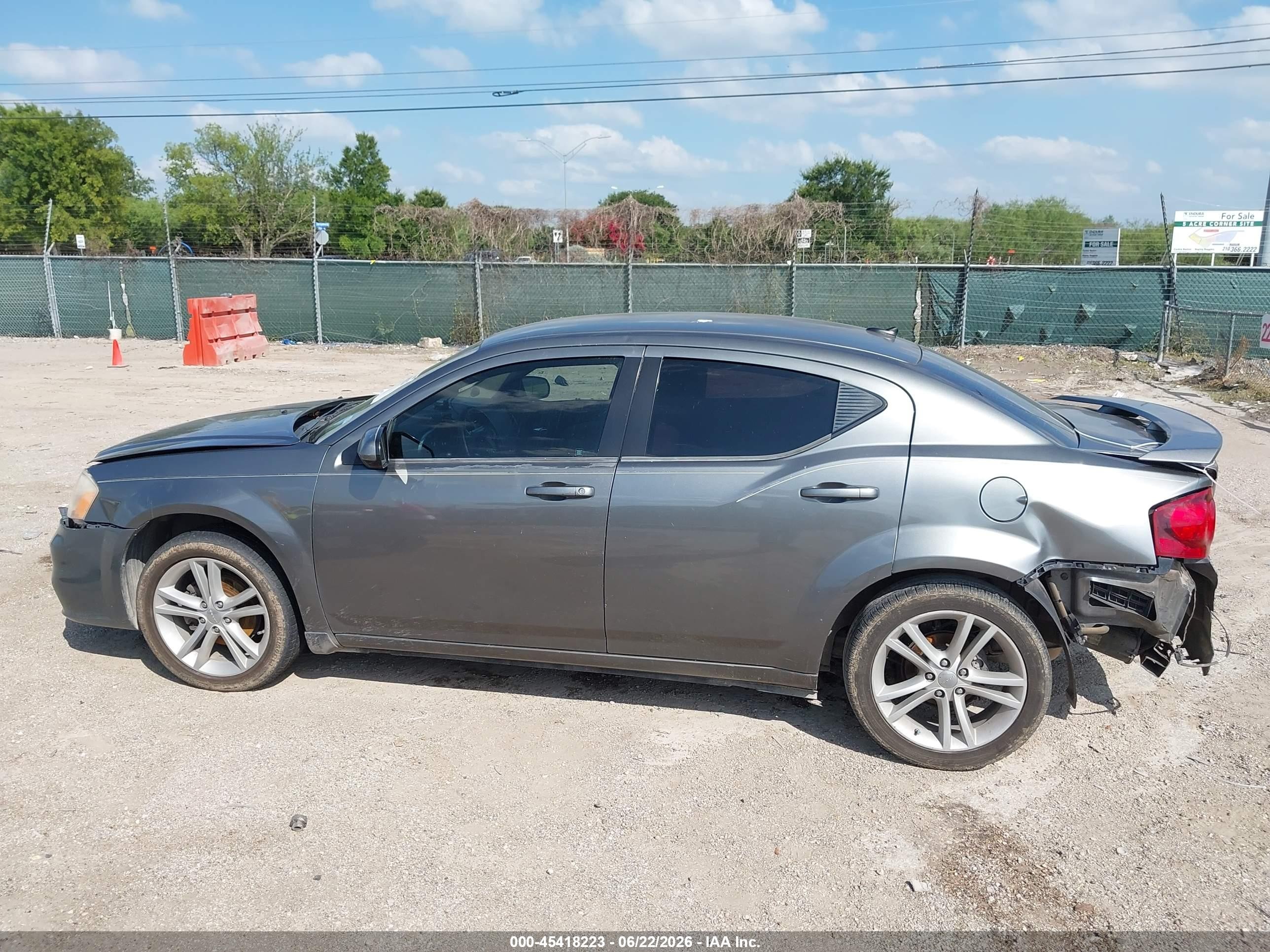 2012 Dodge Avenger Sxt Gray vin: 1C3CDZCB3CN190391