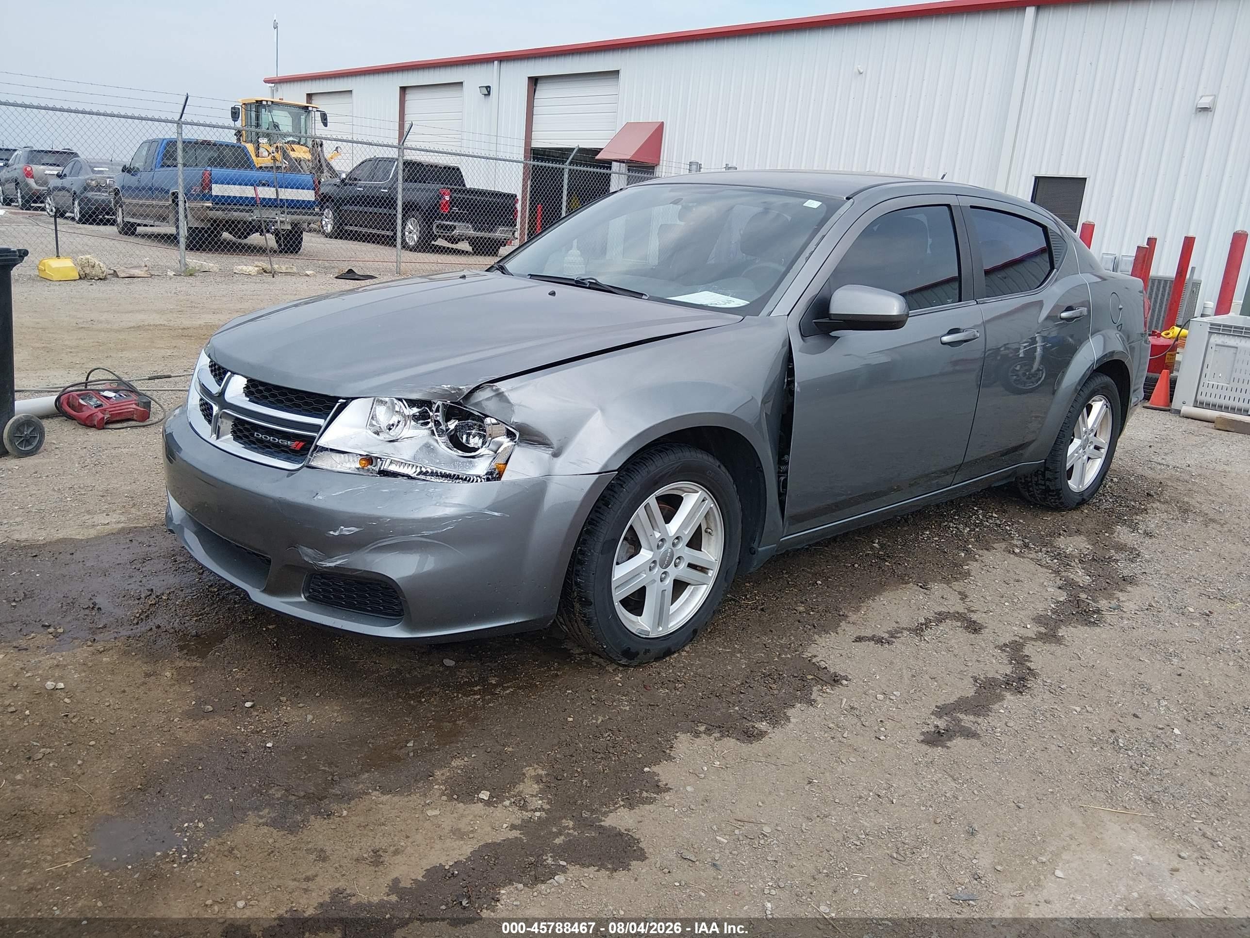 2012 Dodge Avenger Sxt Gray vin: 1C3CDZCB3CN195087