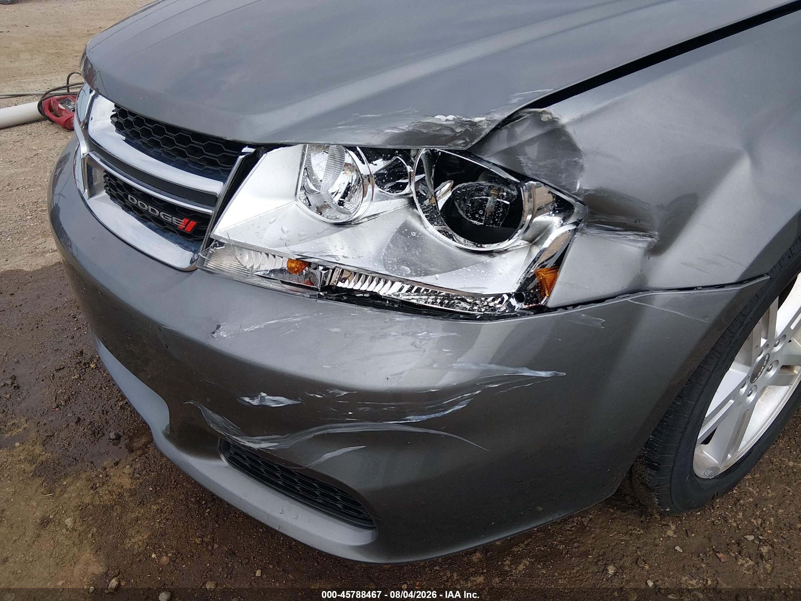 2012 Dodge Avenger Sxt Gray vin: 1C3CDZCB3CN195087