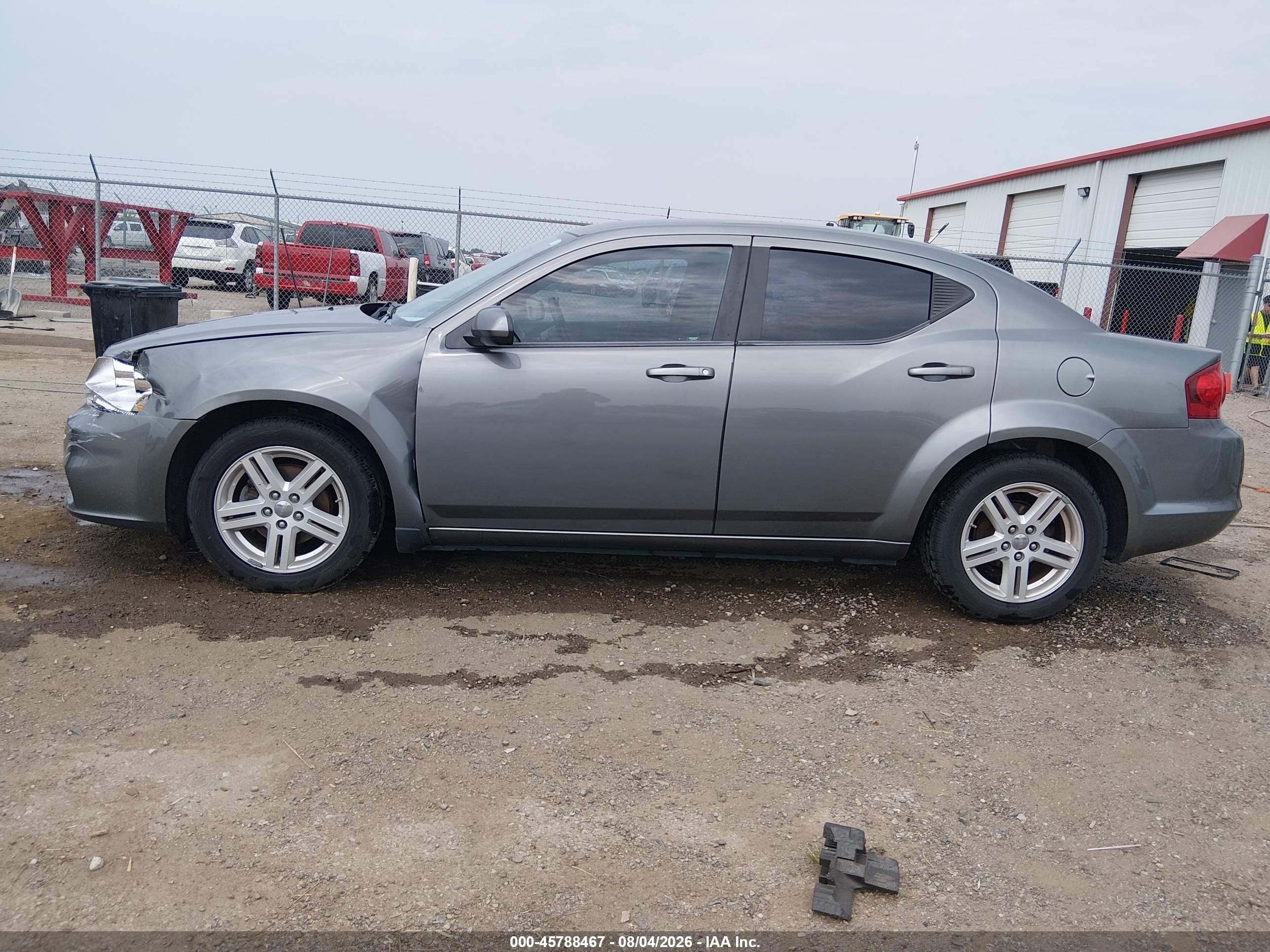 2012 Dodge Avenger Sxt Gray vin: 1C3CDZCB3CN195087