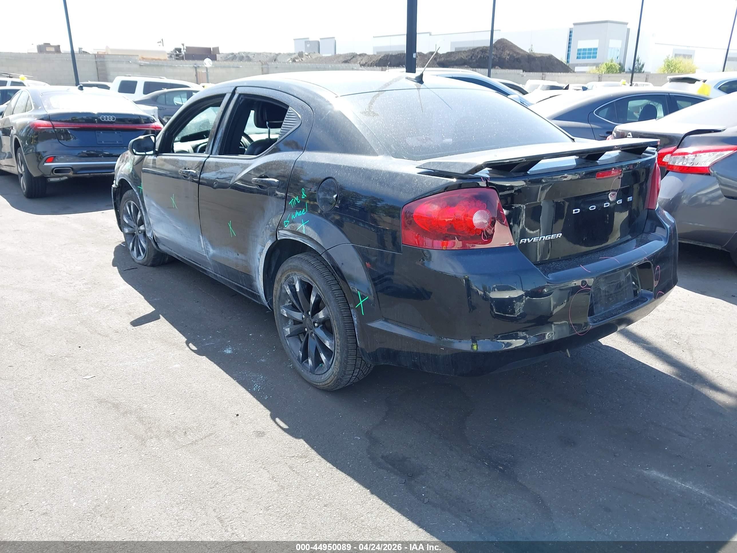 2013 Dodge Avenger Sxt Черный vin: 1C3CDZCB3DN653731