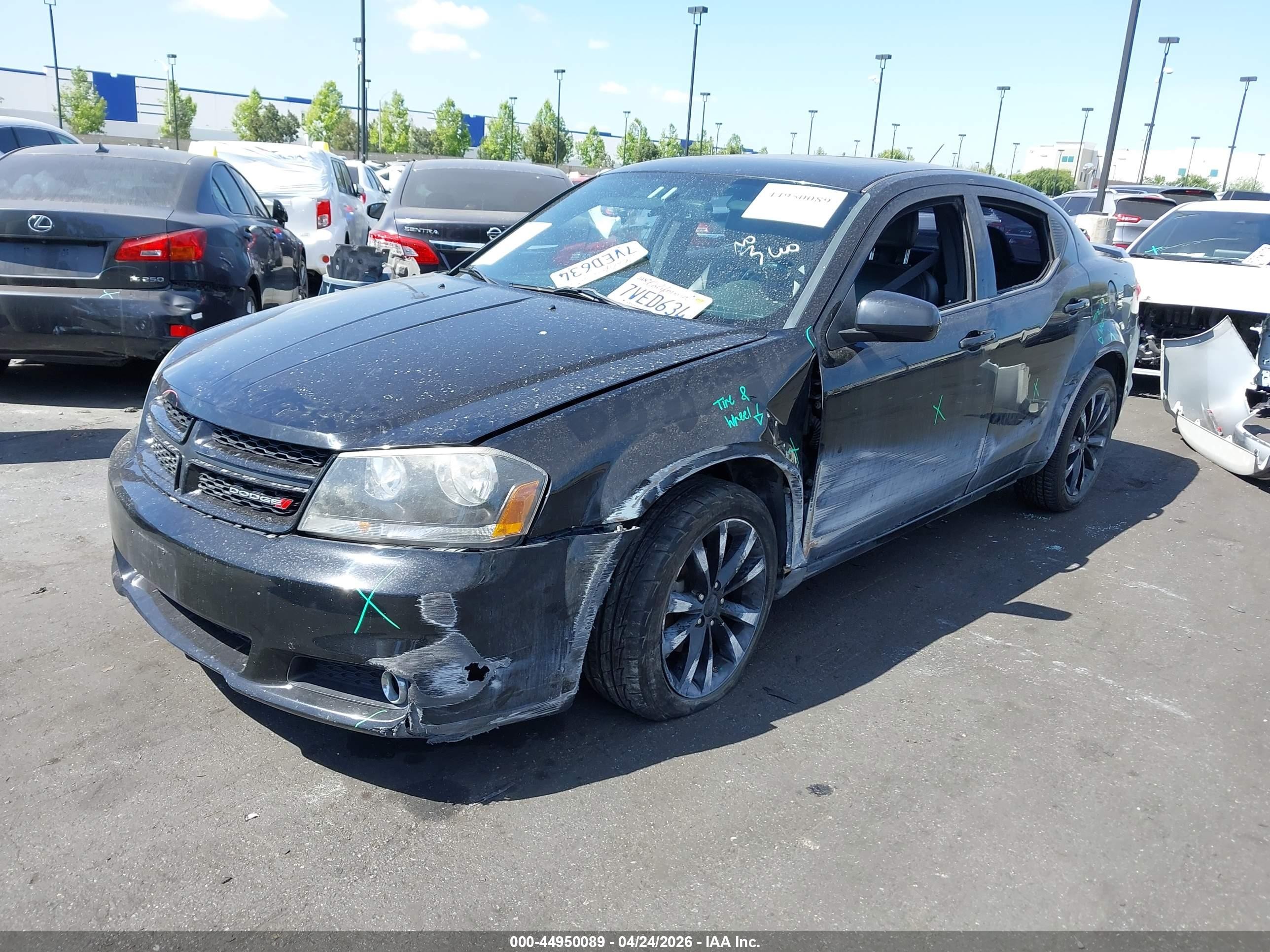 2013 Dodge Avenger Sxt Черный vin: 1C3CDZCB3DN653731
