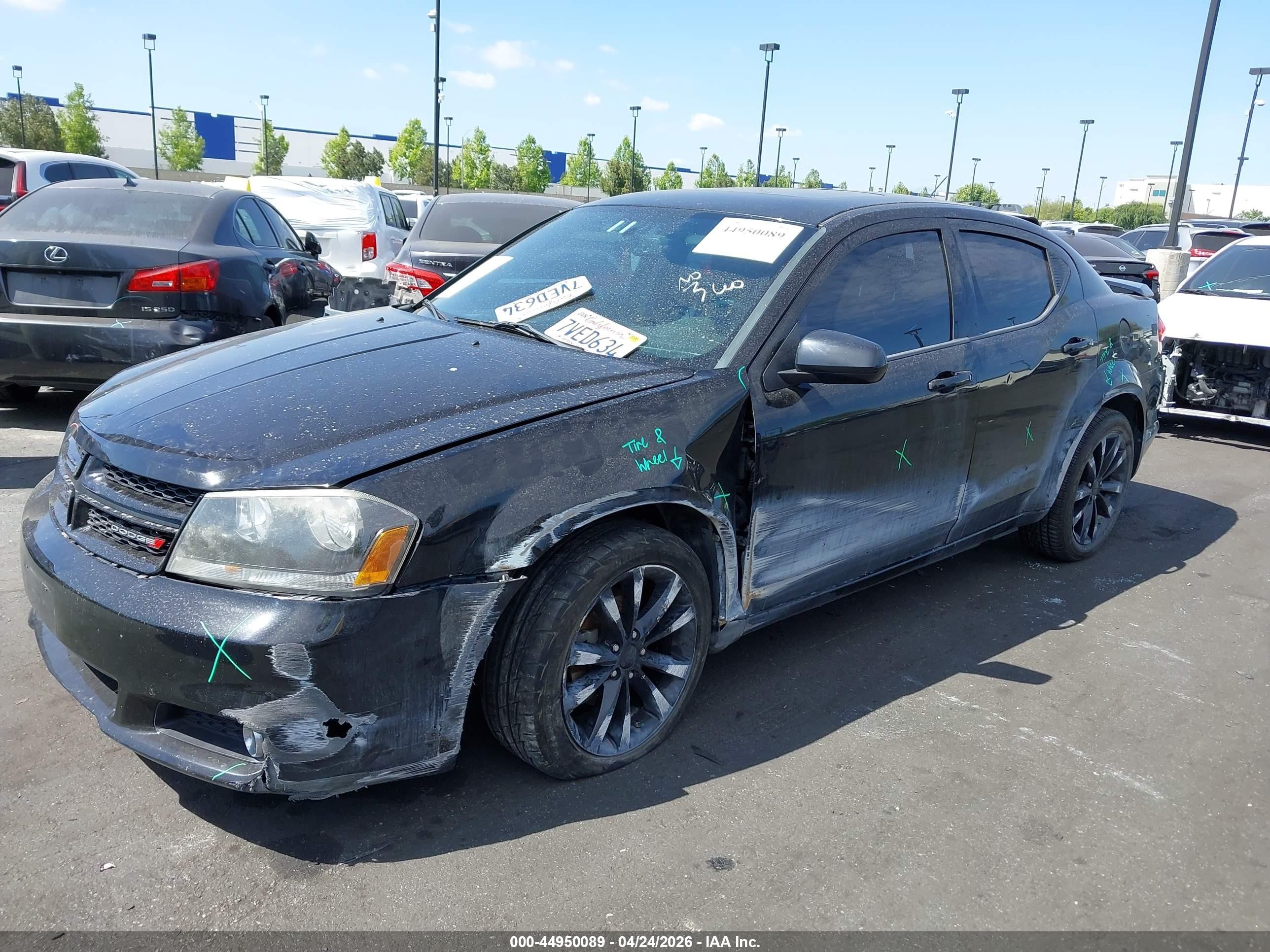 2013 Dodge Avenger Sxt Черный vin: 1C3CDZCB3DN653731