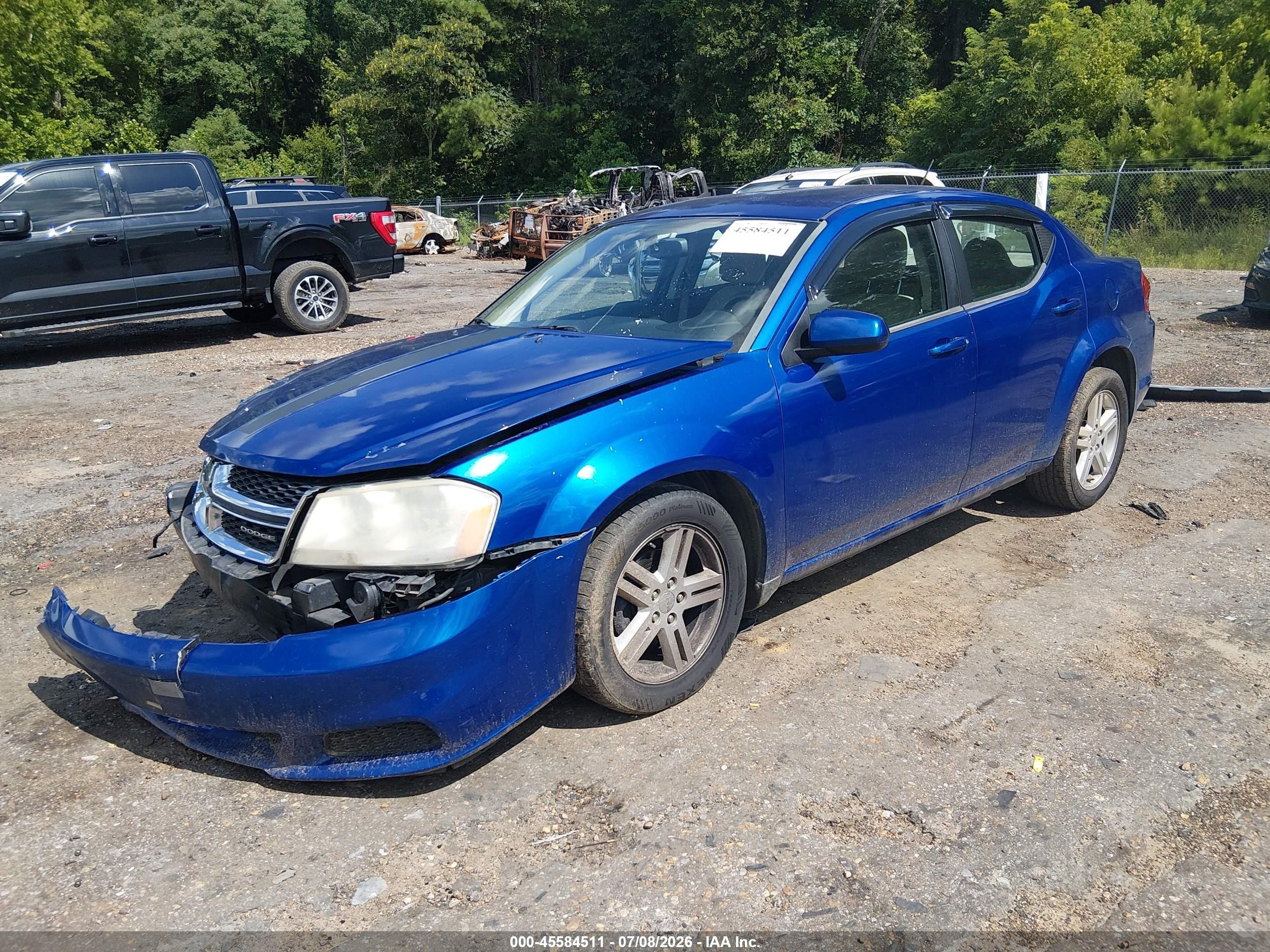 2012 Dodge Avenger Sxt Blue vin: 1C3CDZCB4CN148666